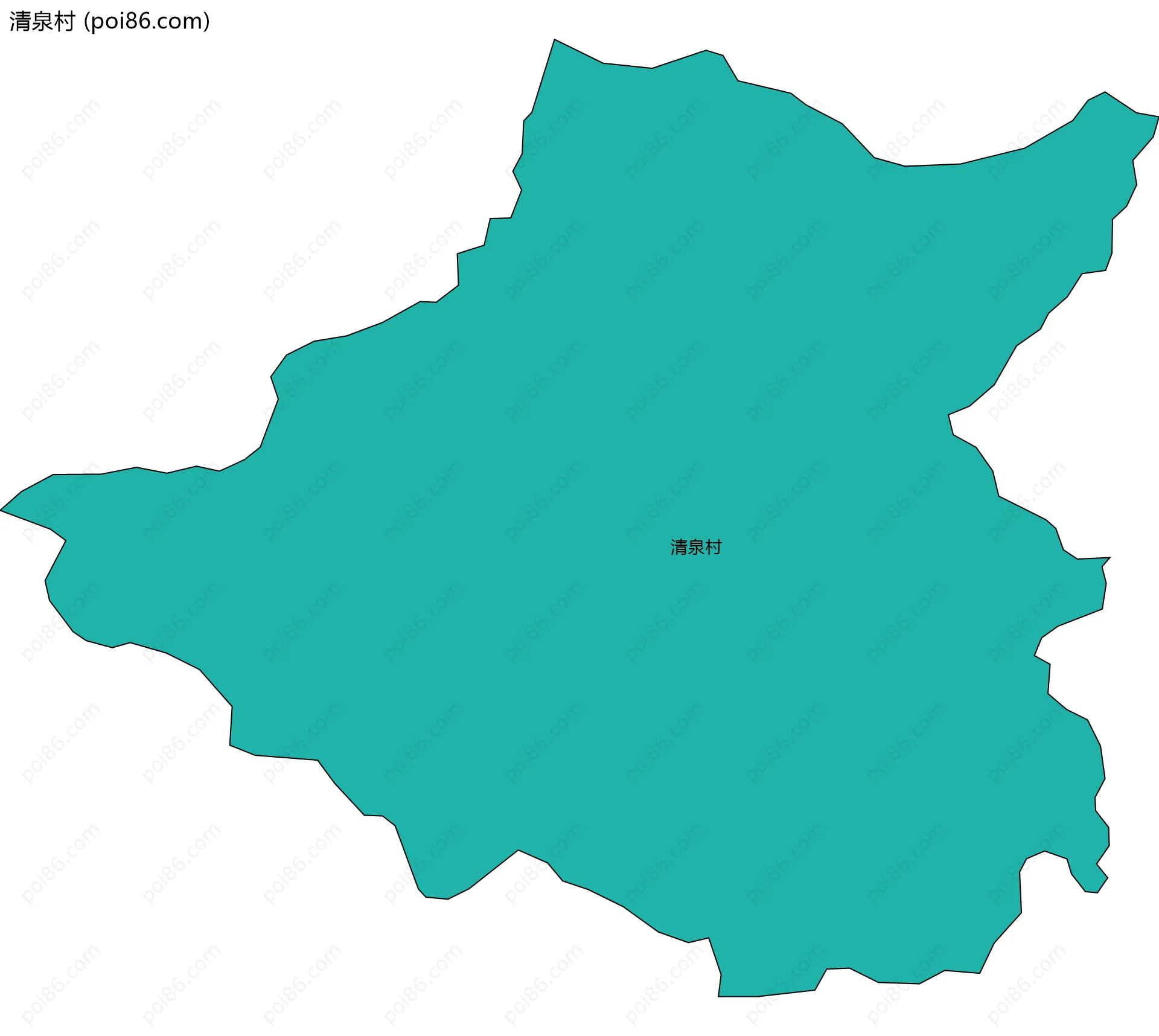 清泉村边界地图