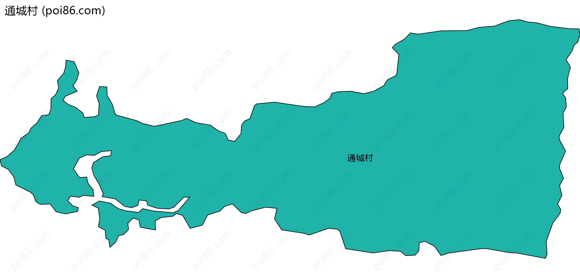 通城村边界地图