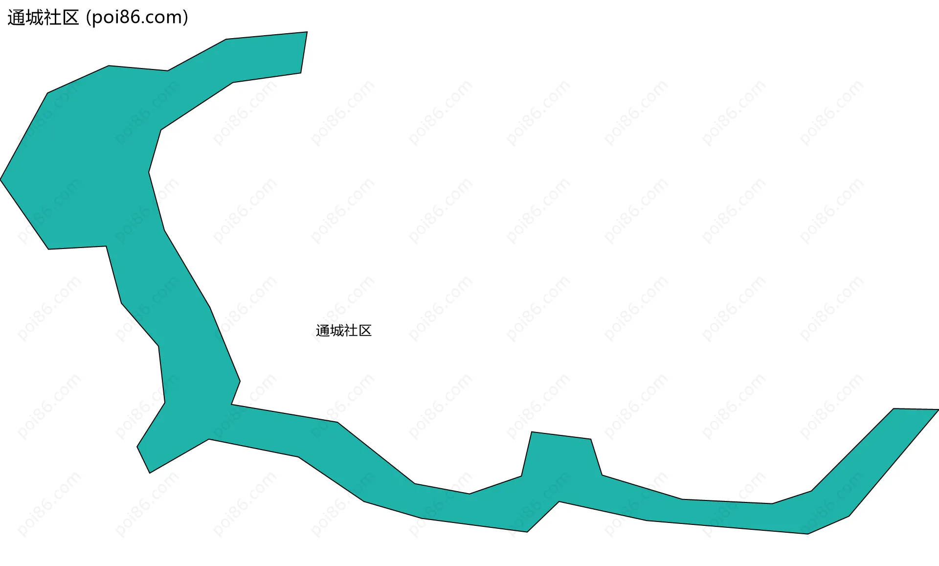 通城社区边界地图