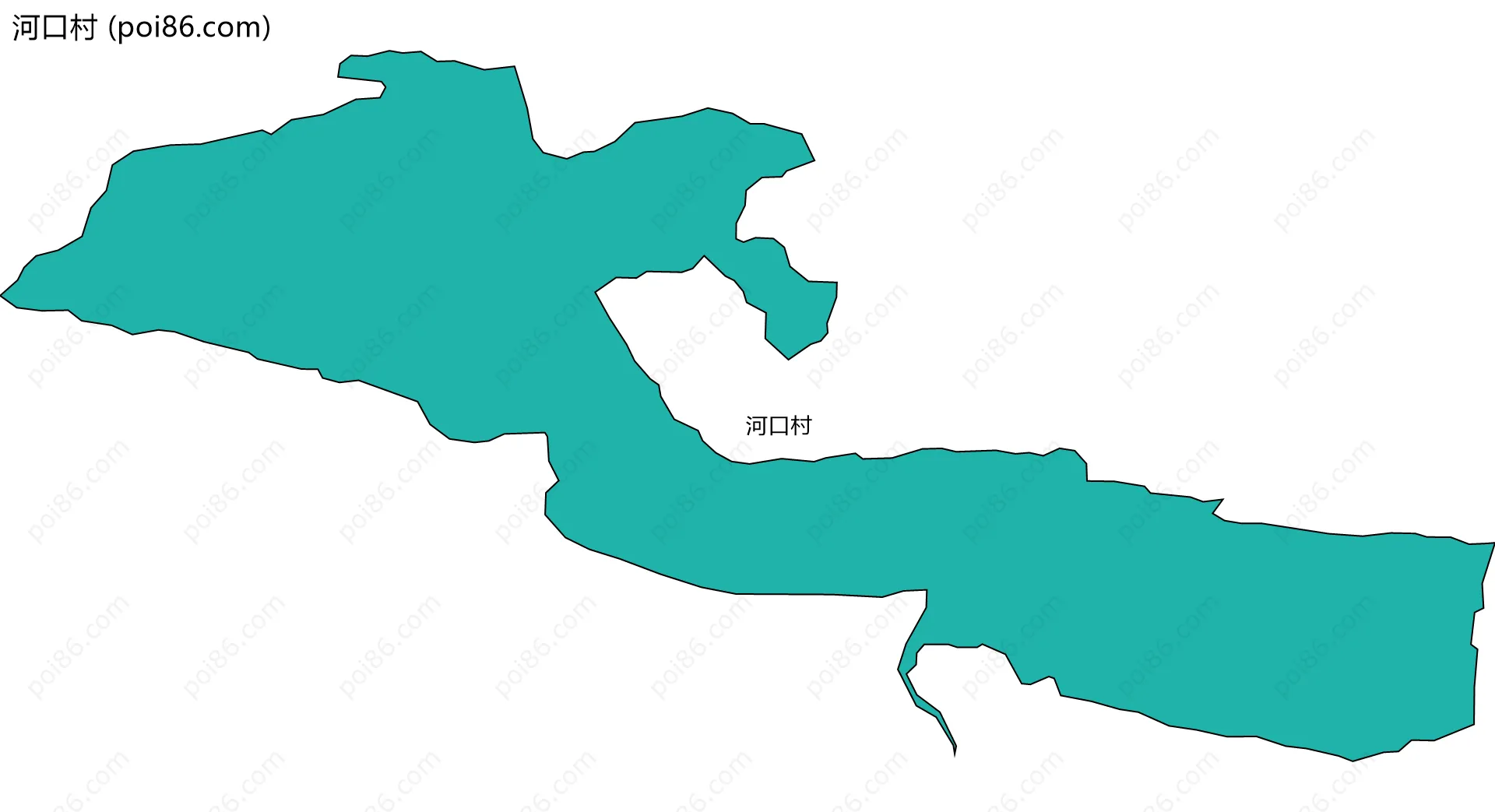 河口村边界地图