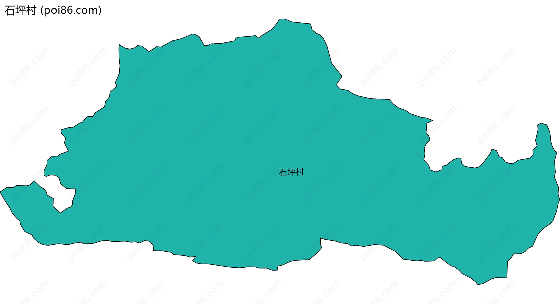 石坪村边界地图