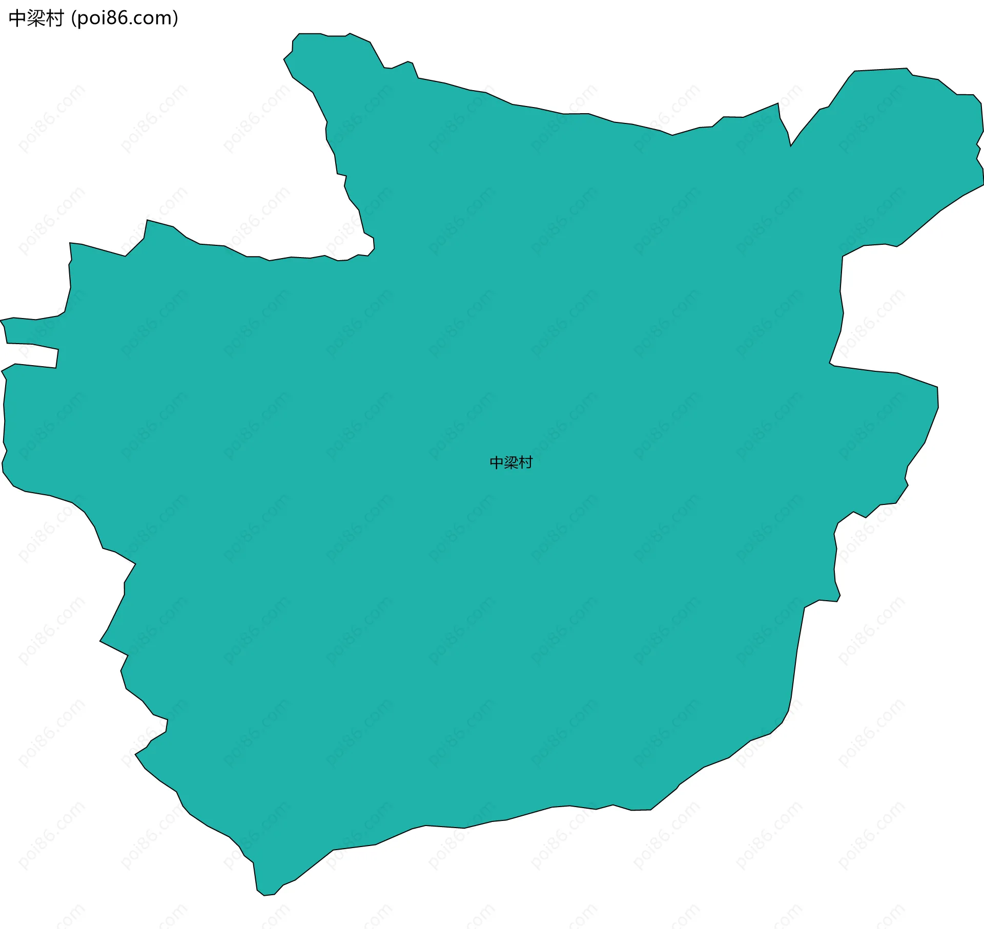 中梁村边界地图