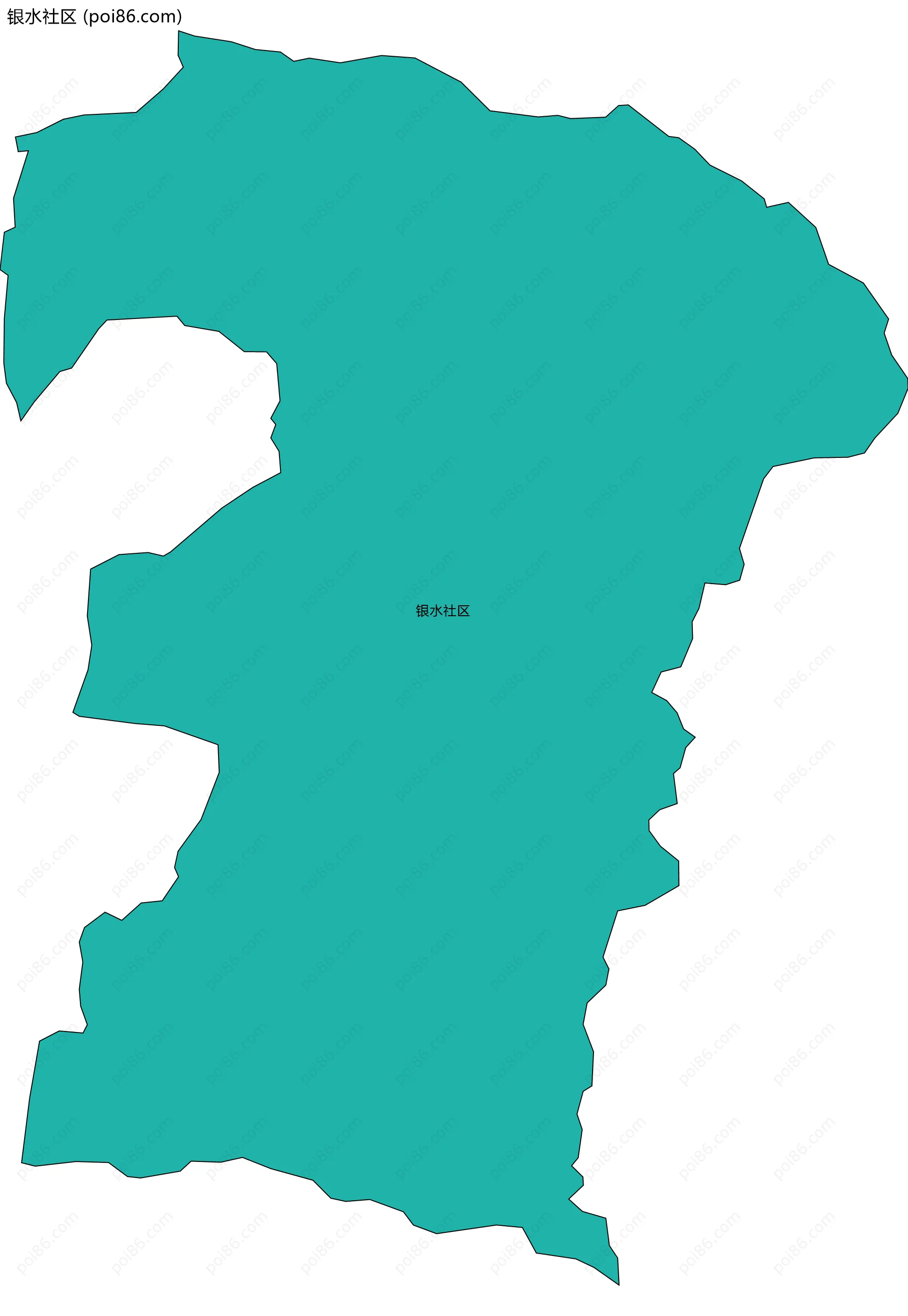 银水社区边界地图