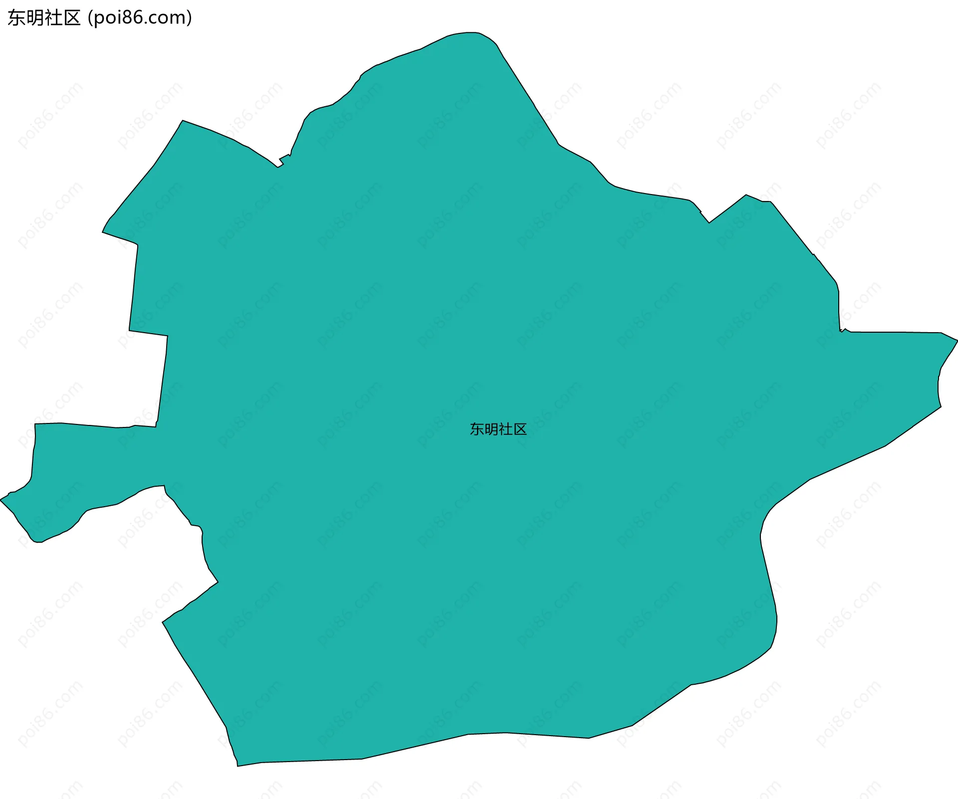 东明社区边界地图