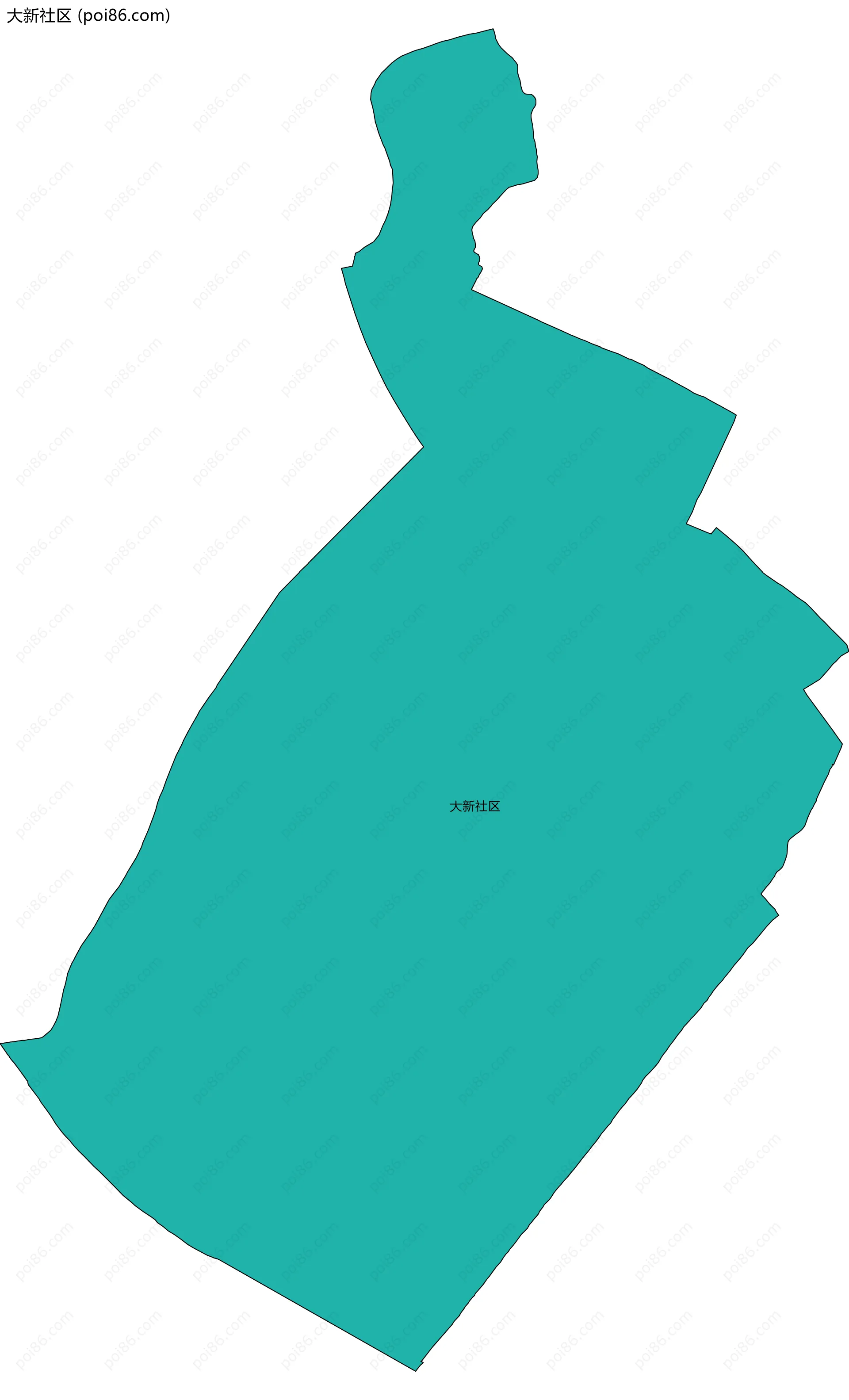 大新社区边界地图