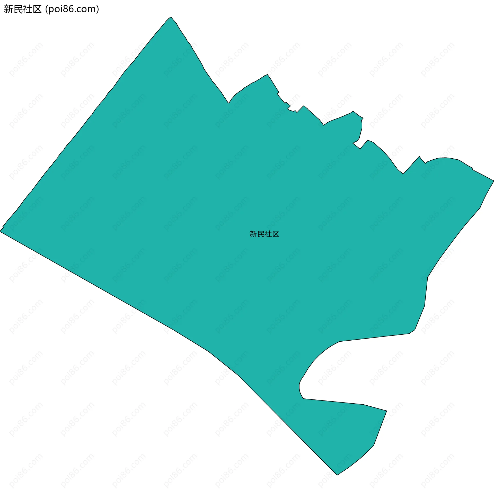新民社区边界地图