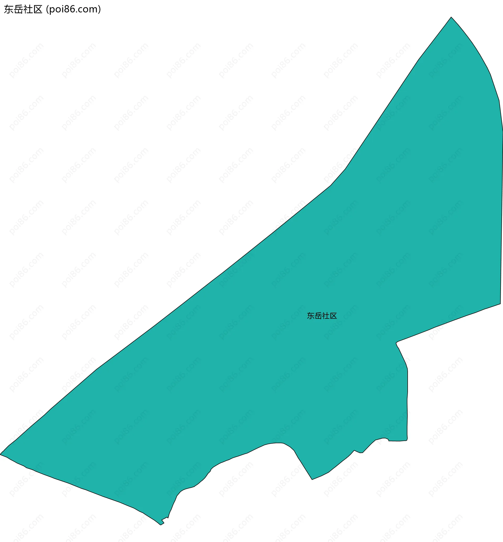 东岳社区边界地图