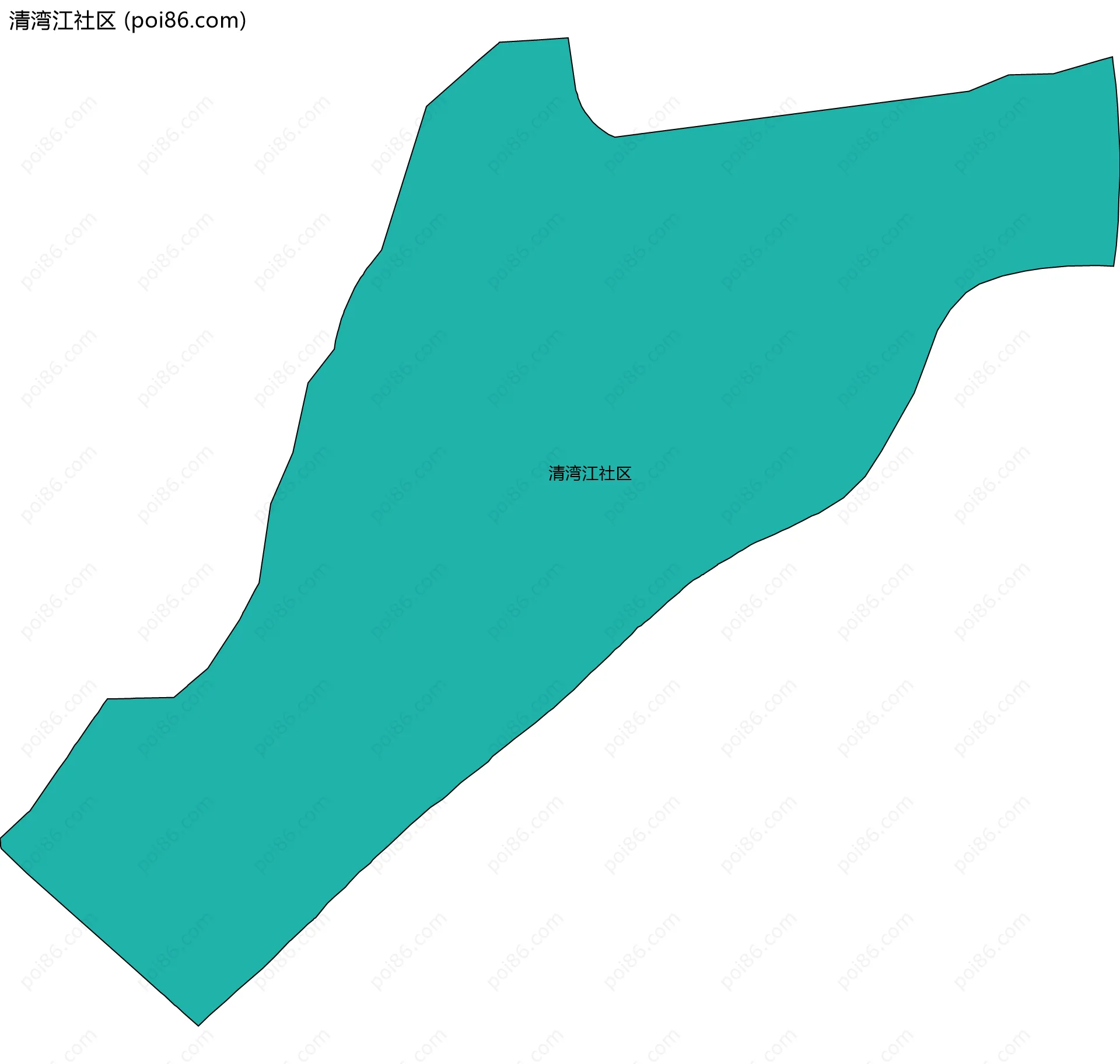 清湾江社区边界地图
