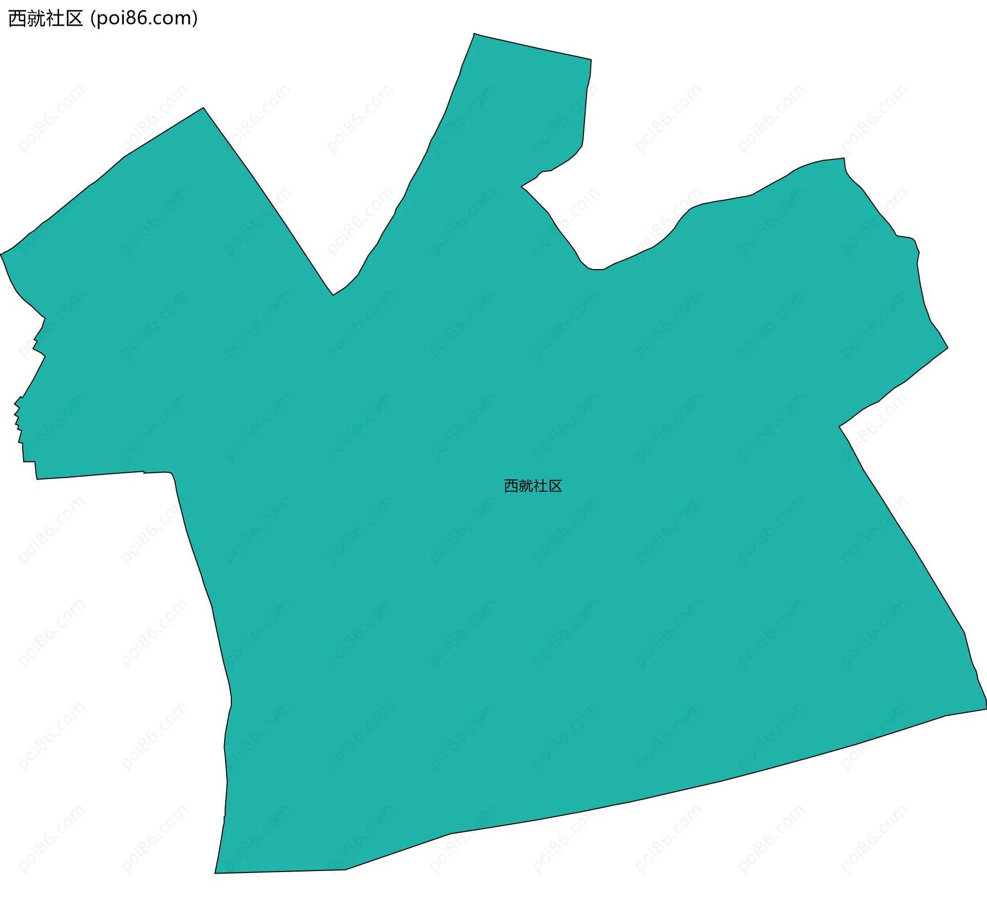 西就社区边界地图