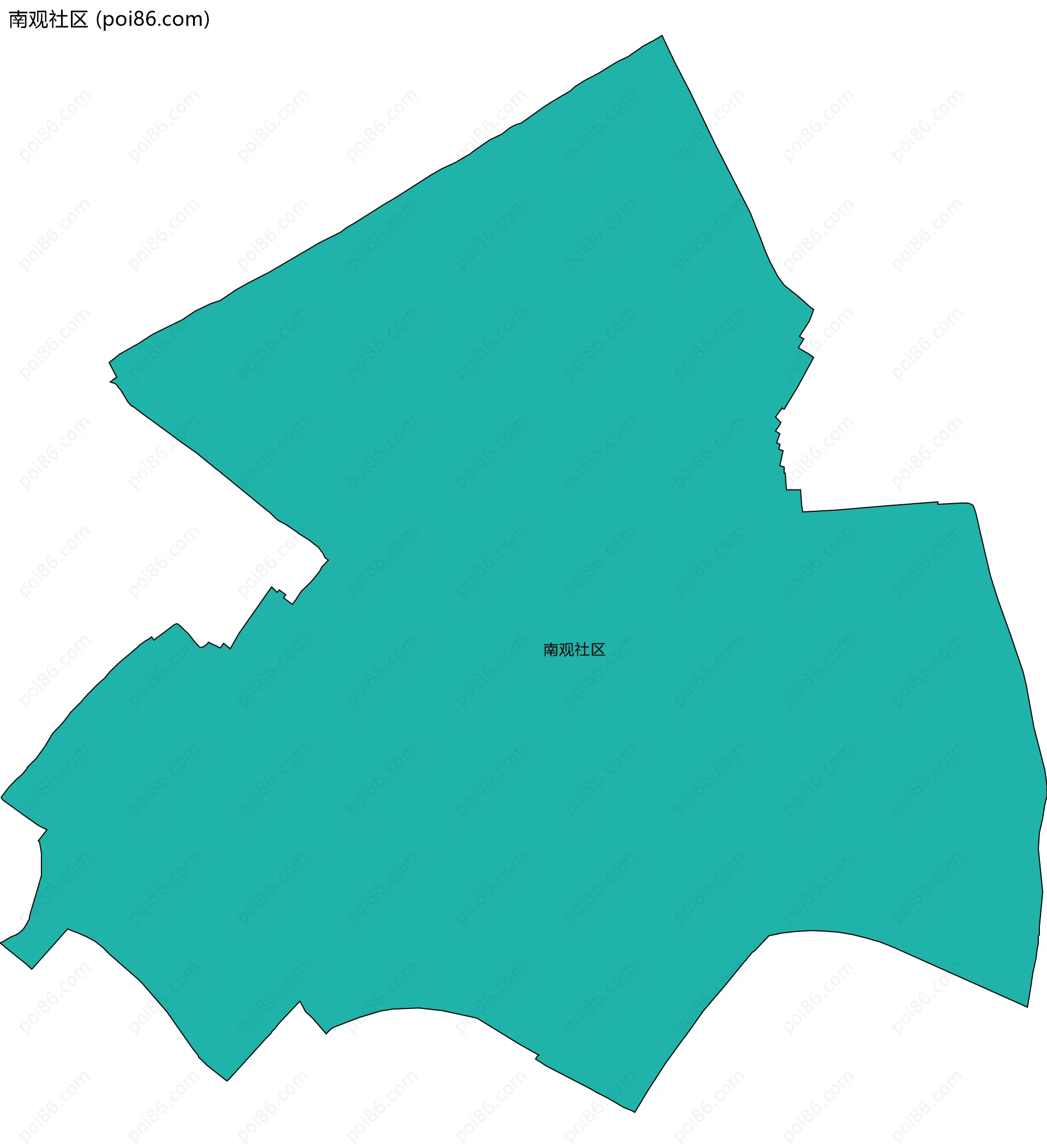 南观社区边界地图
