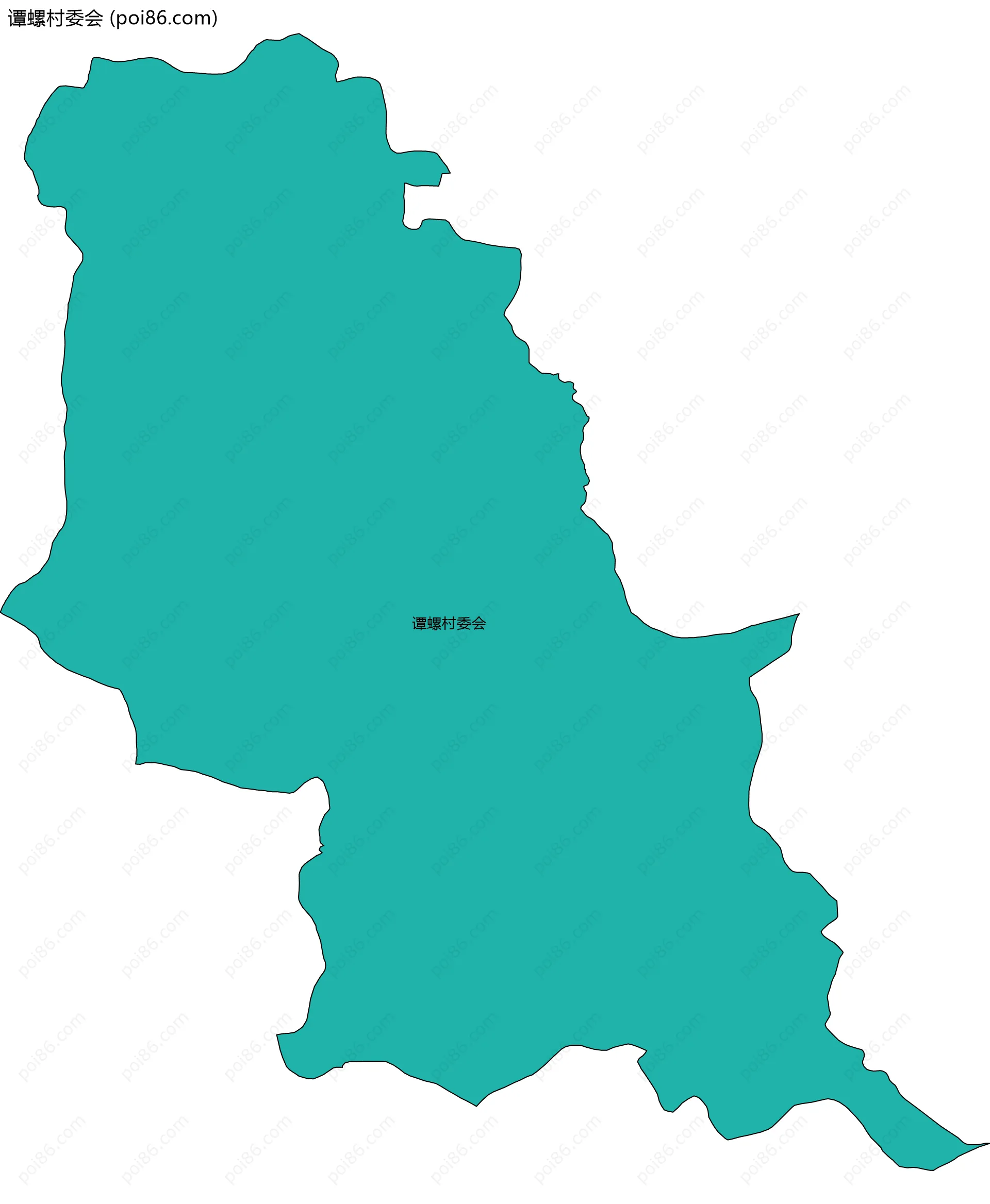 谭螺村委会边界地图
