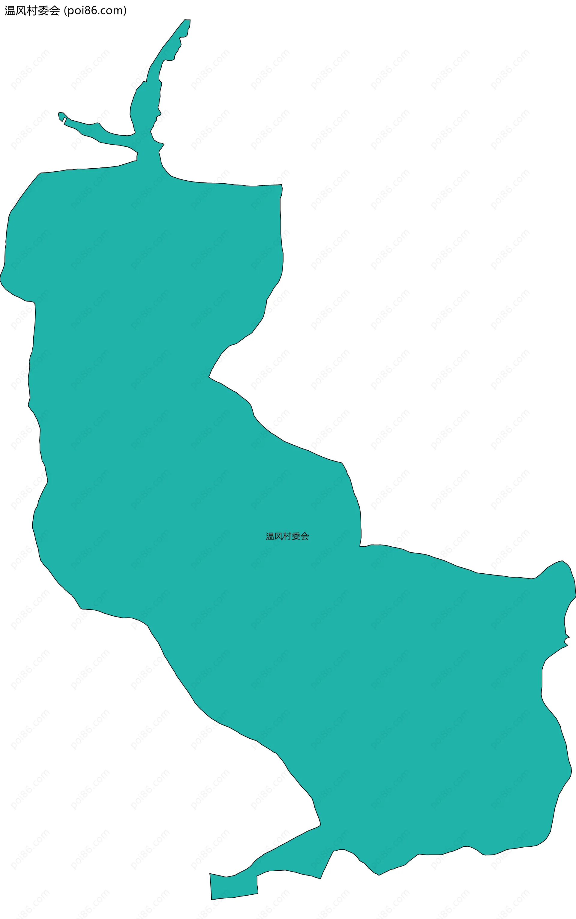 温风村委会边界地图