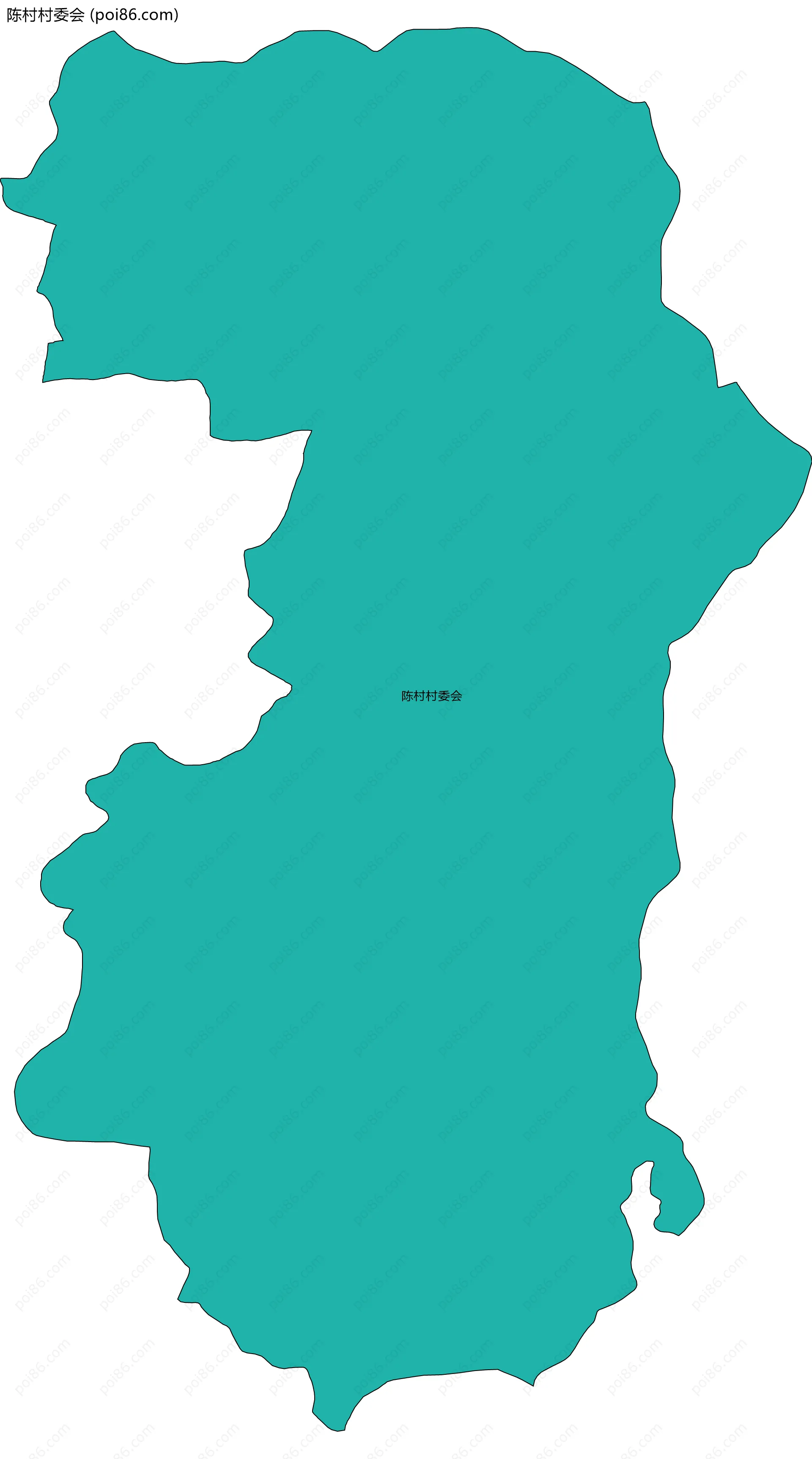 陈村村委会边界地图