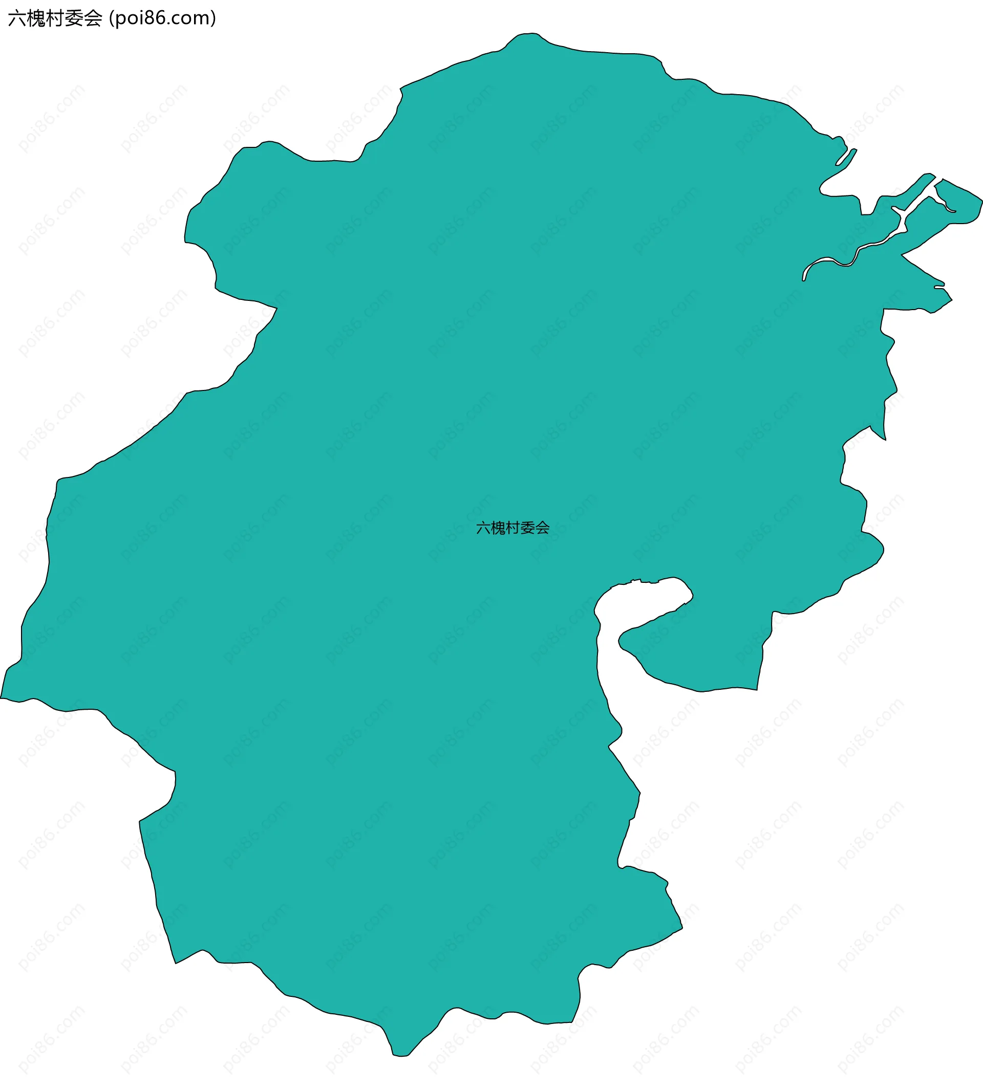 六槐村委会边界地图