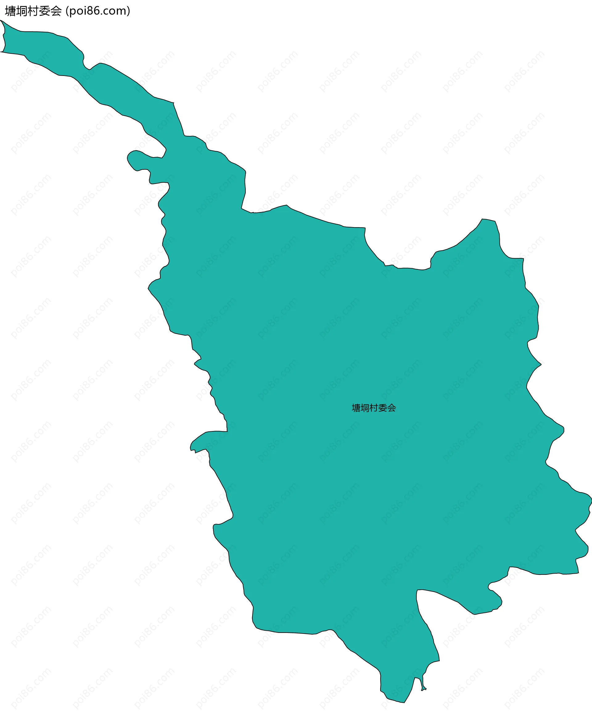 塘垌村委会边界地图