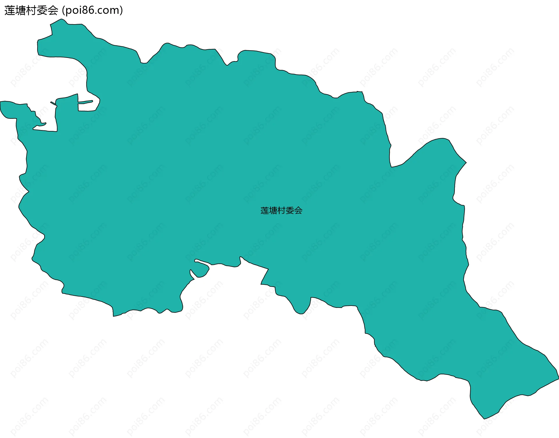 莲塘村委会边界地图