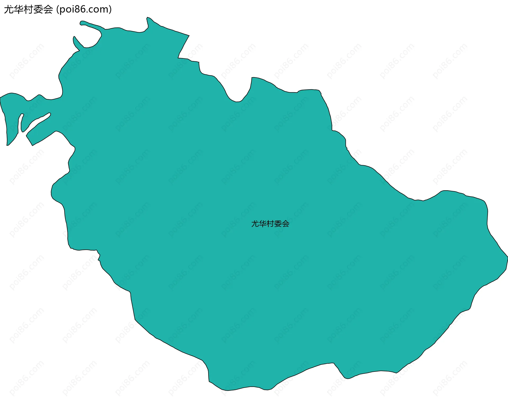 尤华村委会边界地图