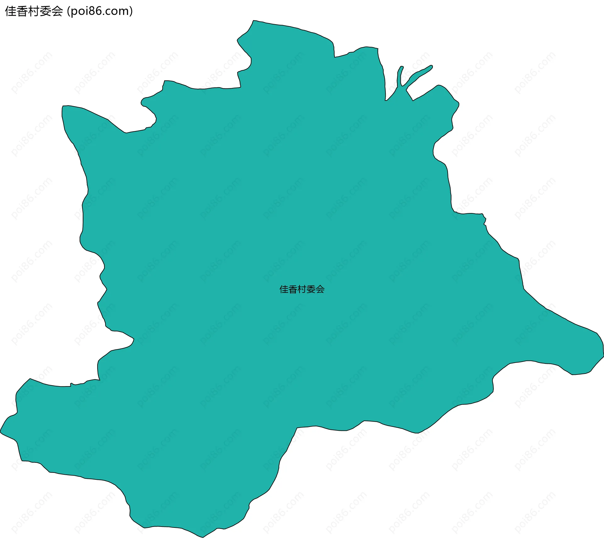 佳香村委会边界地图