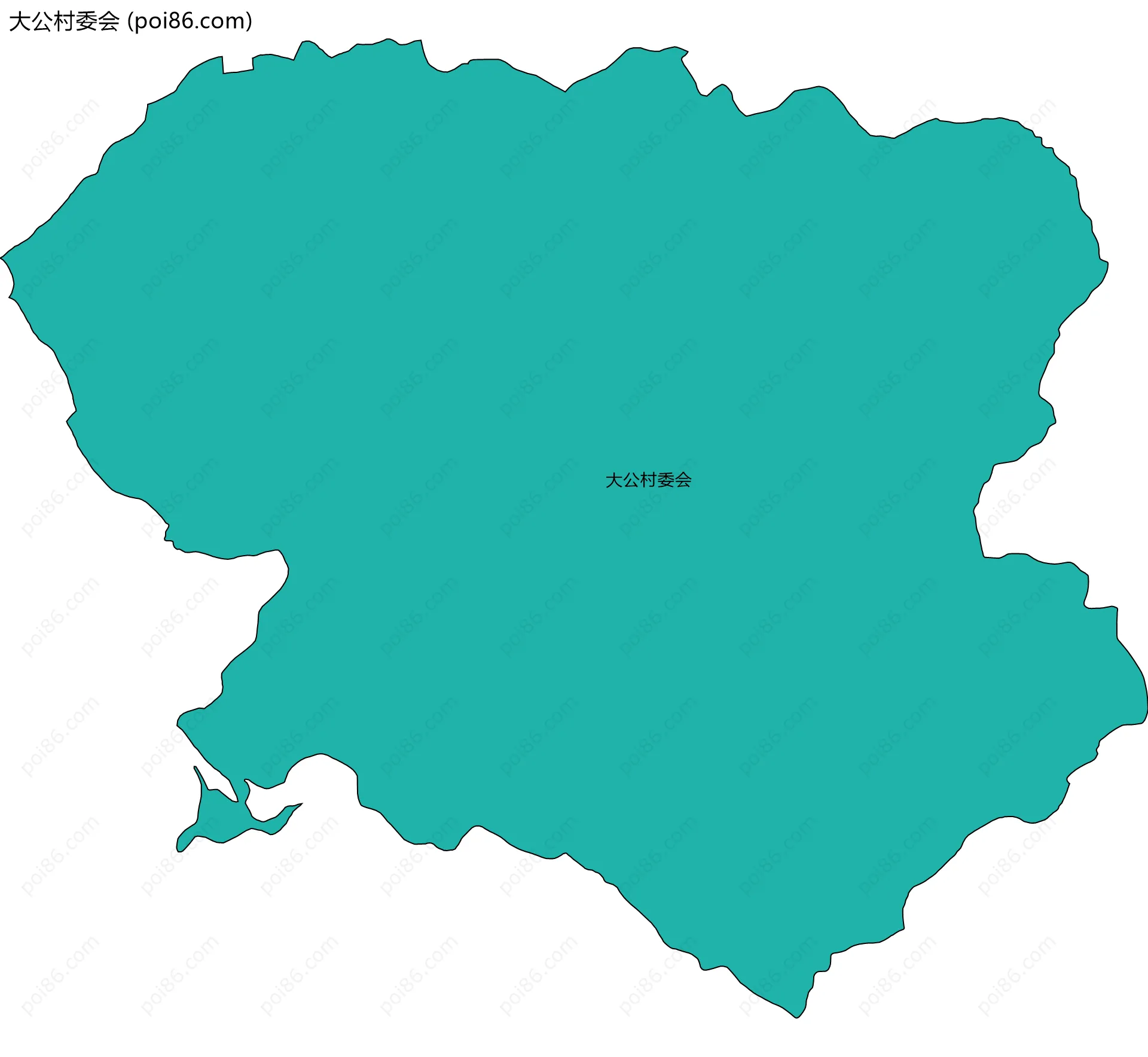 大公村委会边界地图