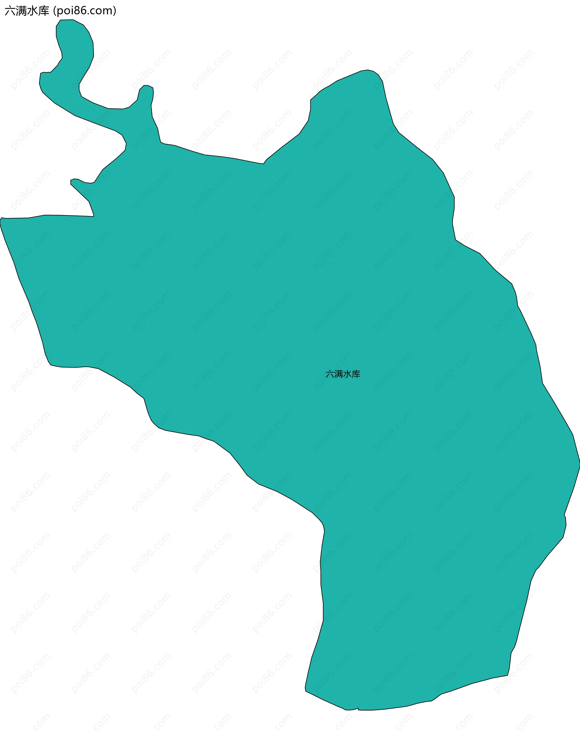 六满水库边界地图