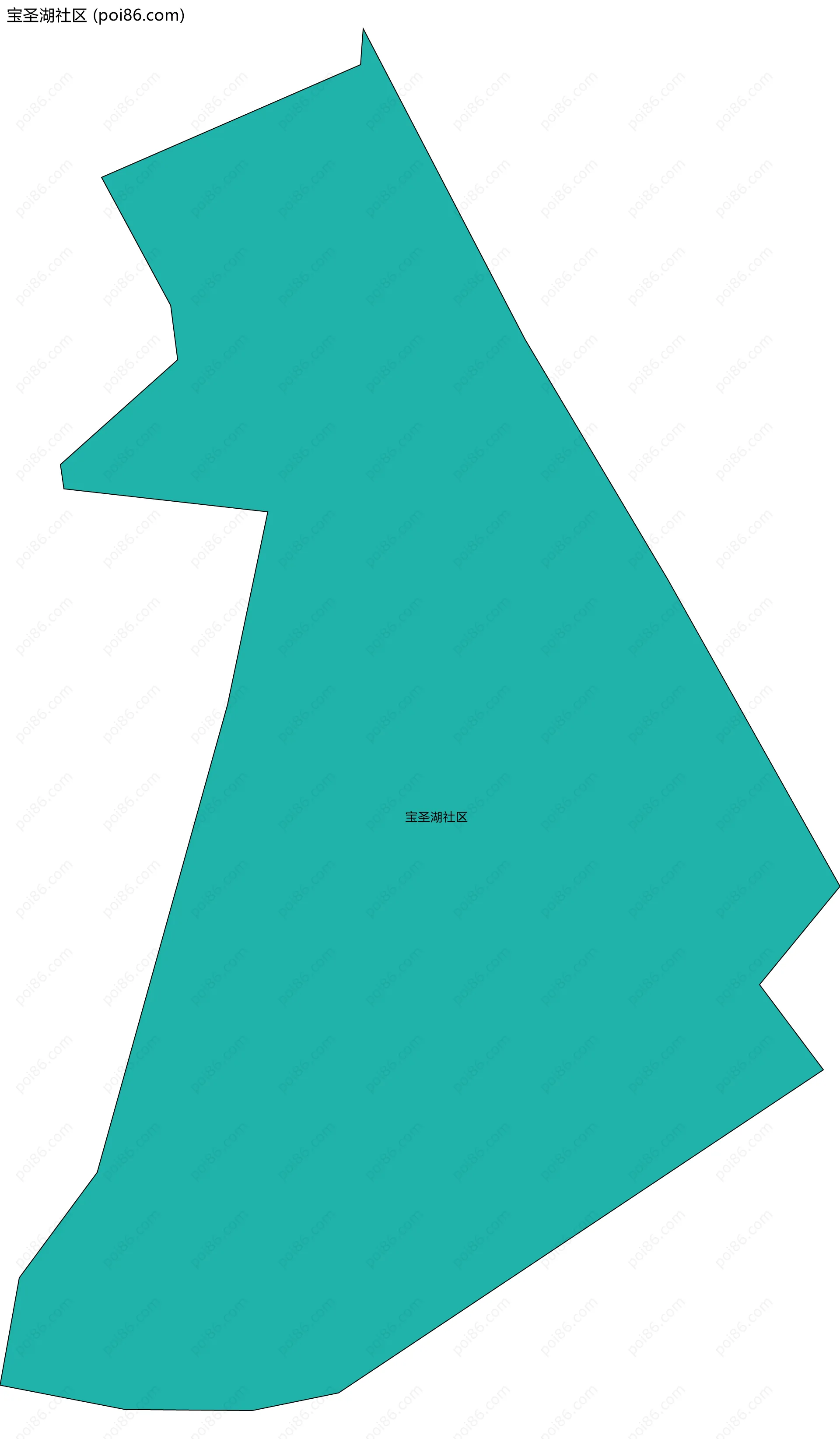宝圣湖社区边界地图