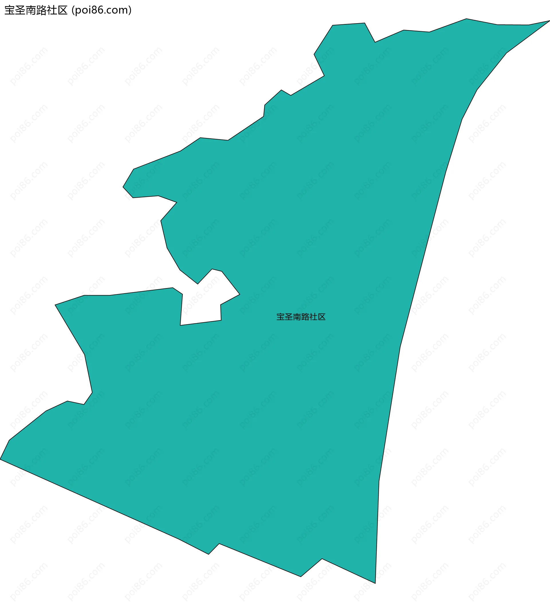 宝圣南路社区边界地图