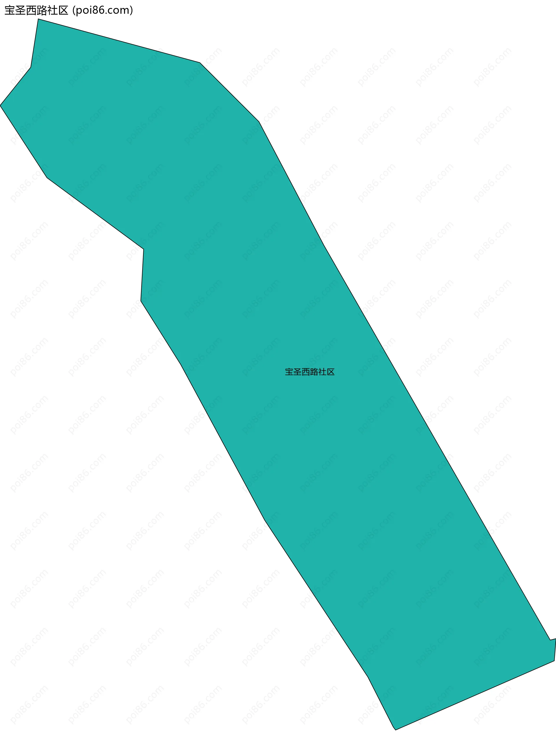 宝圣西路社区边界地图