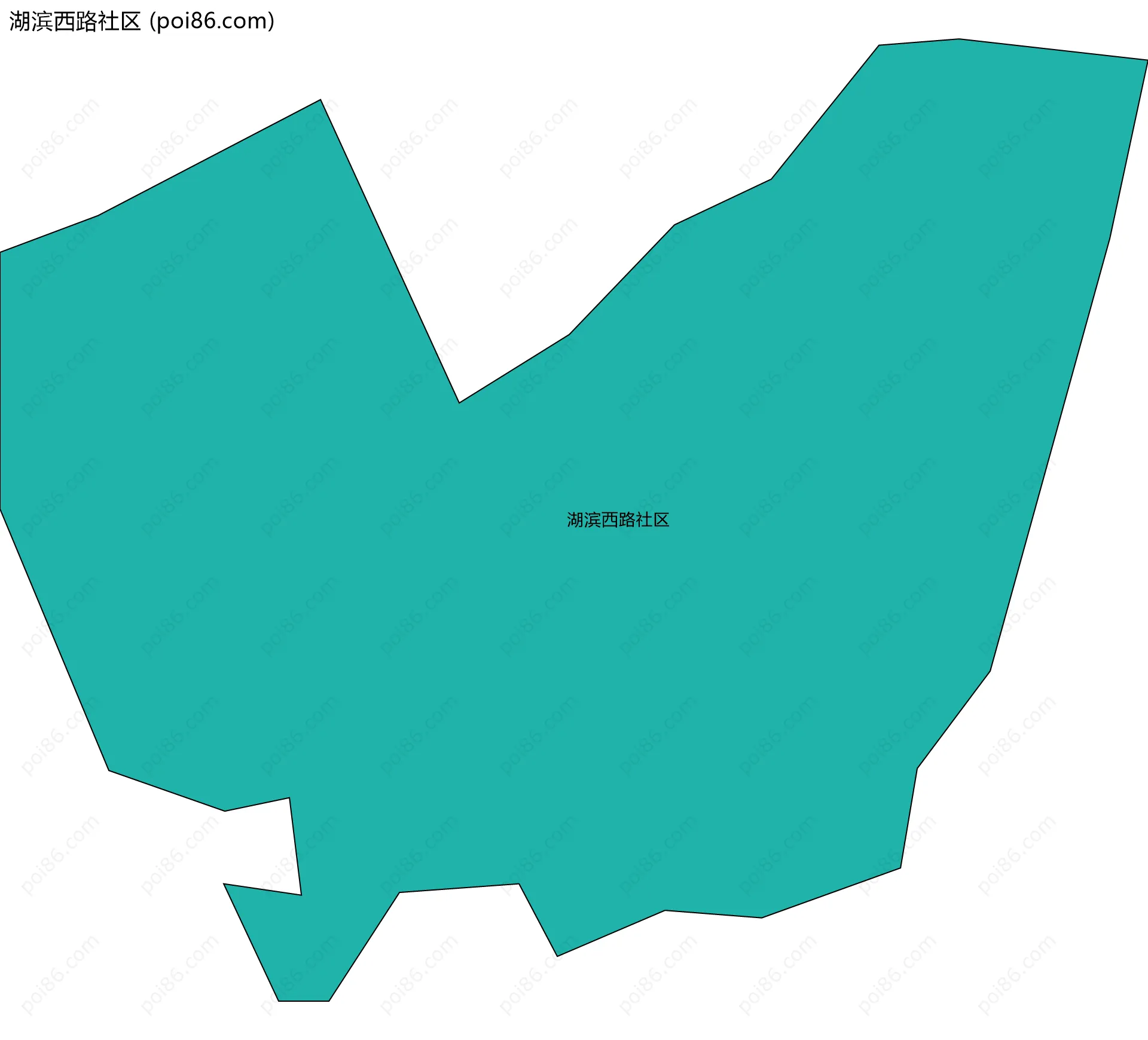 湖滨西路社区边界地图