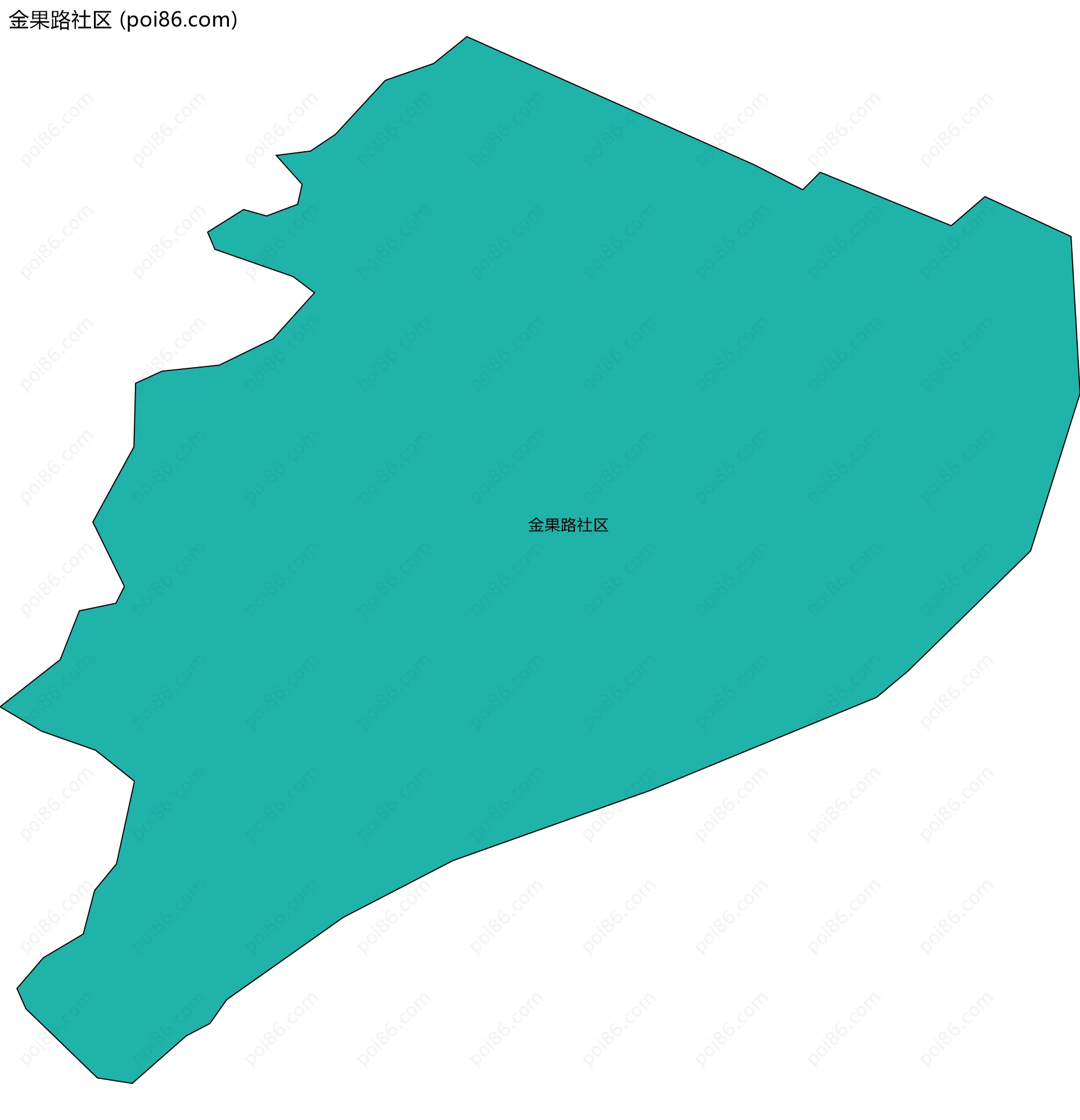 金果路社区边界地图
