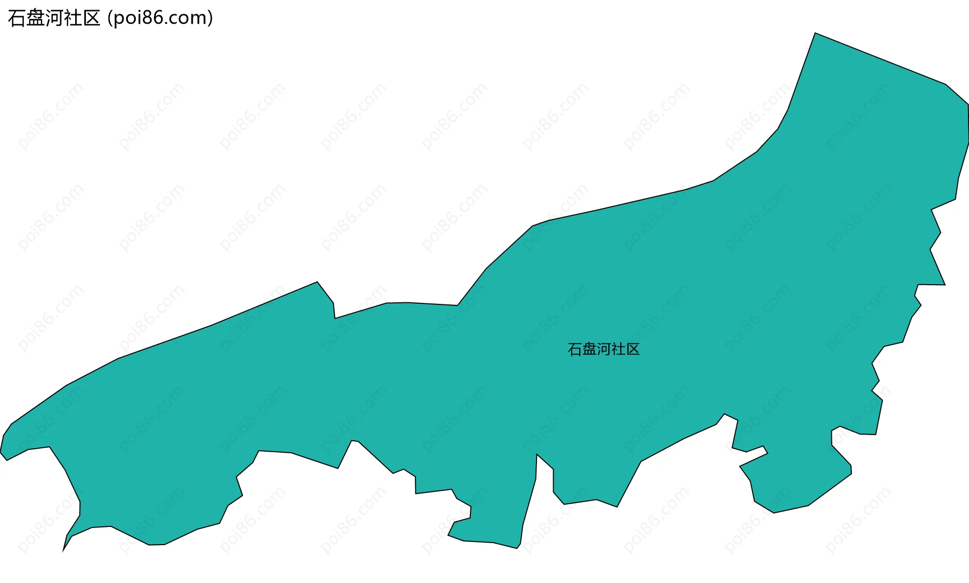 石盘河社区边界地图