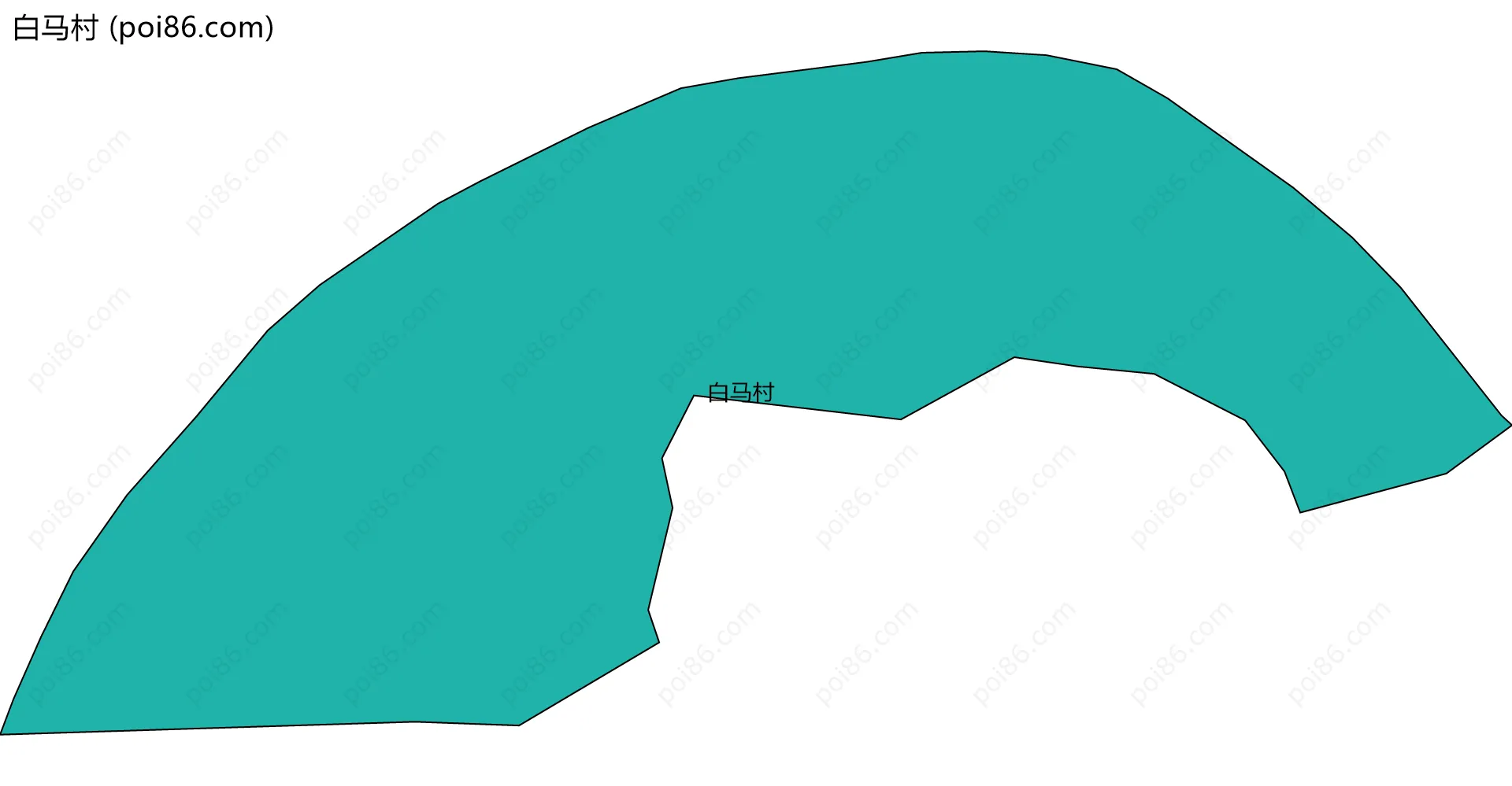 白马村边界地图
