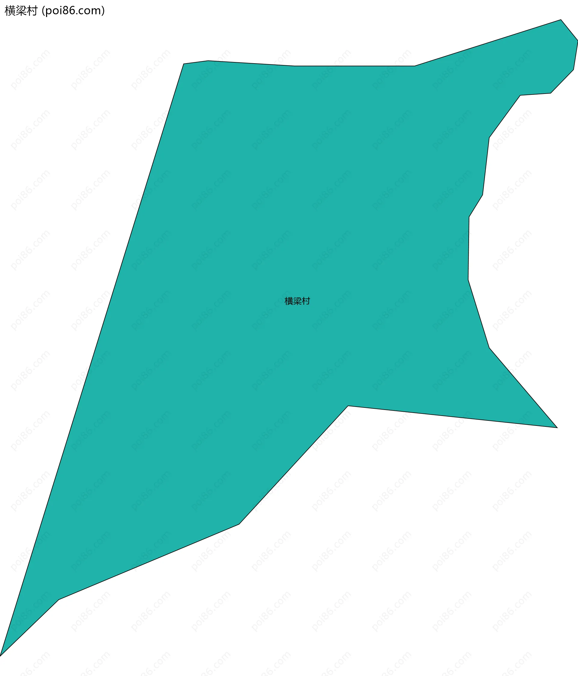 横梁村边界地图