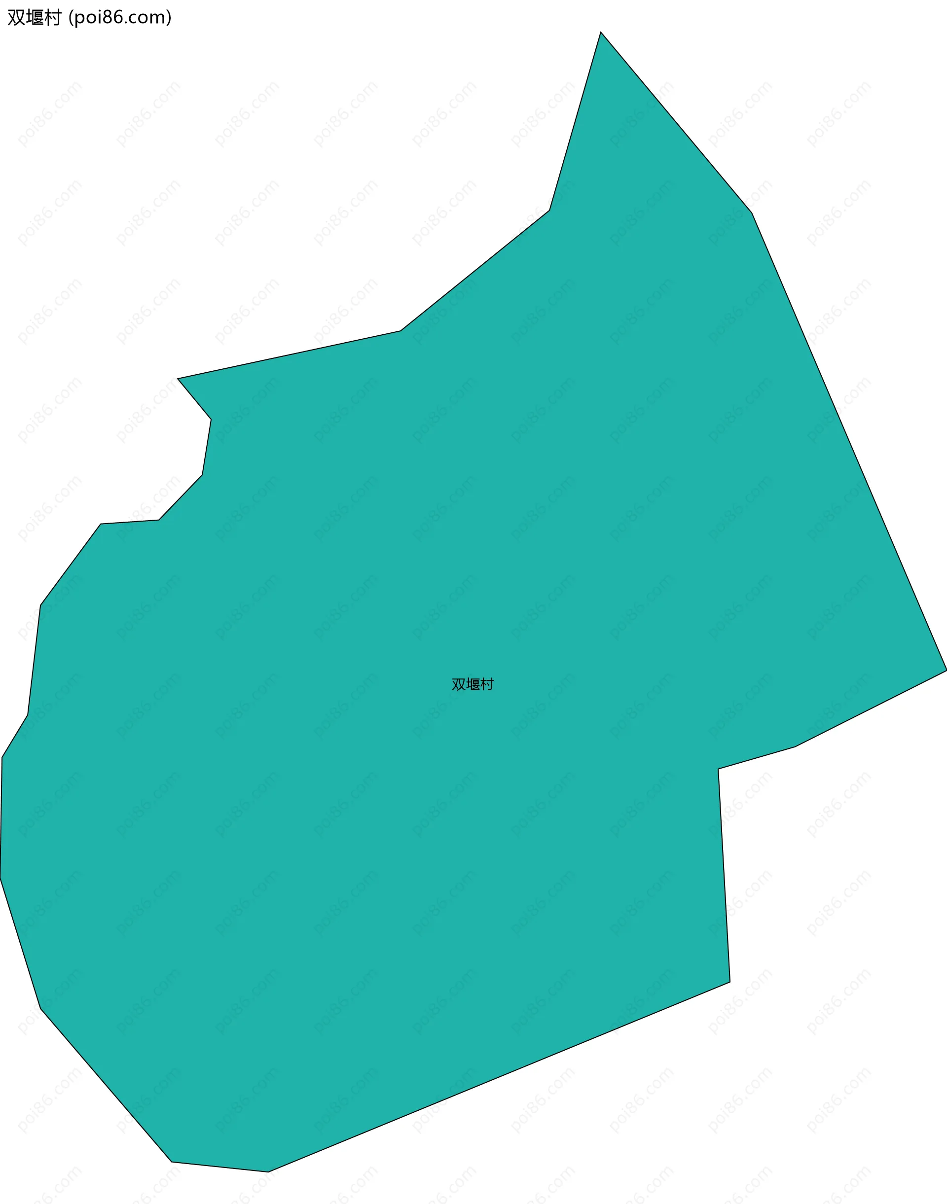 双堰村边界地图