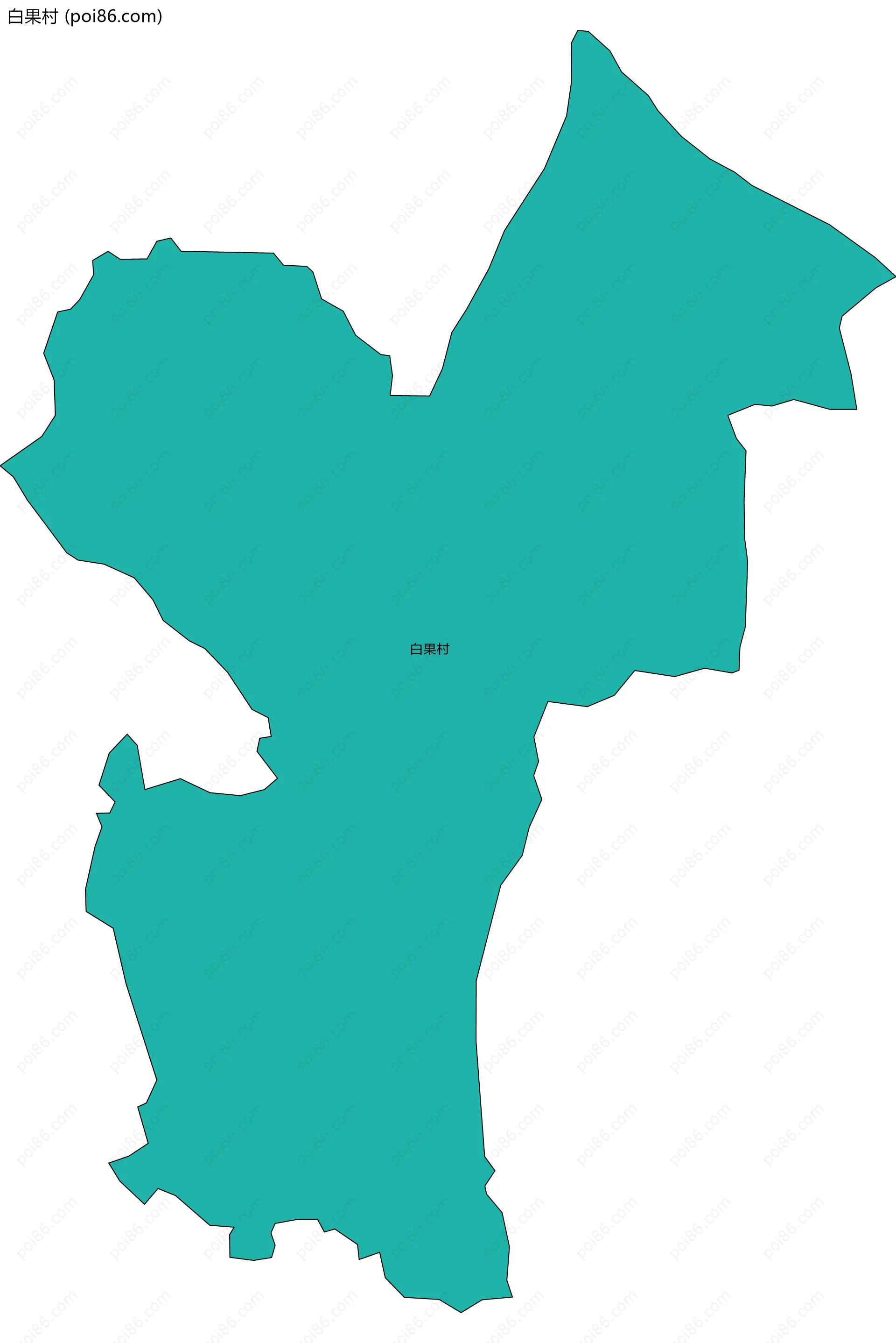 白果村边界地图