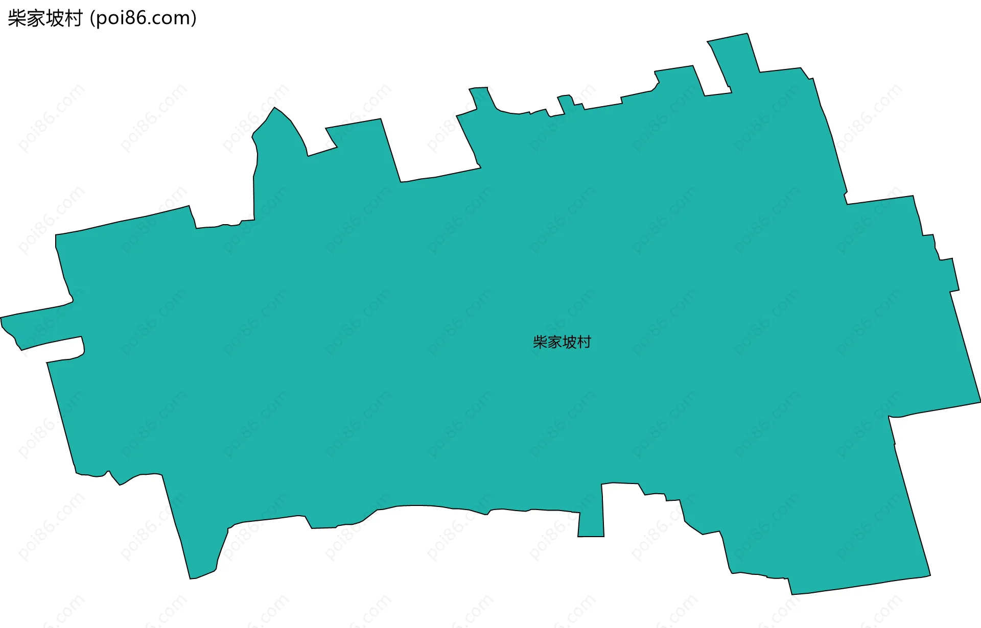 柴家坡村边界地图