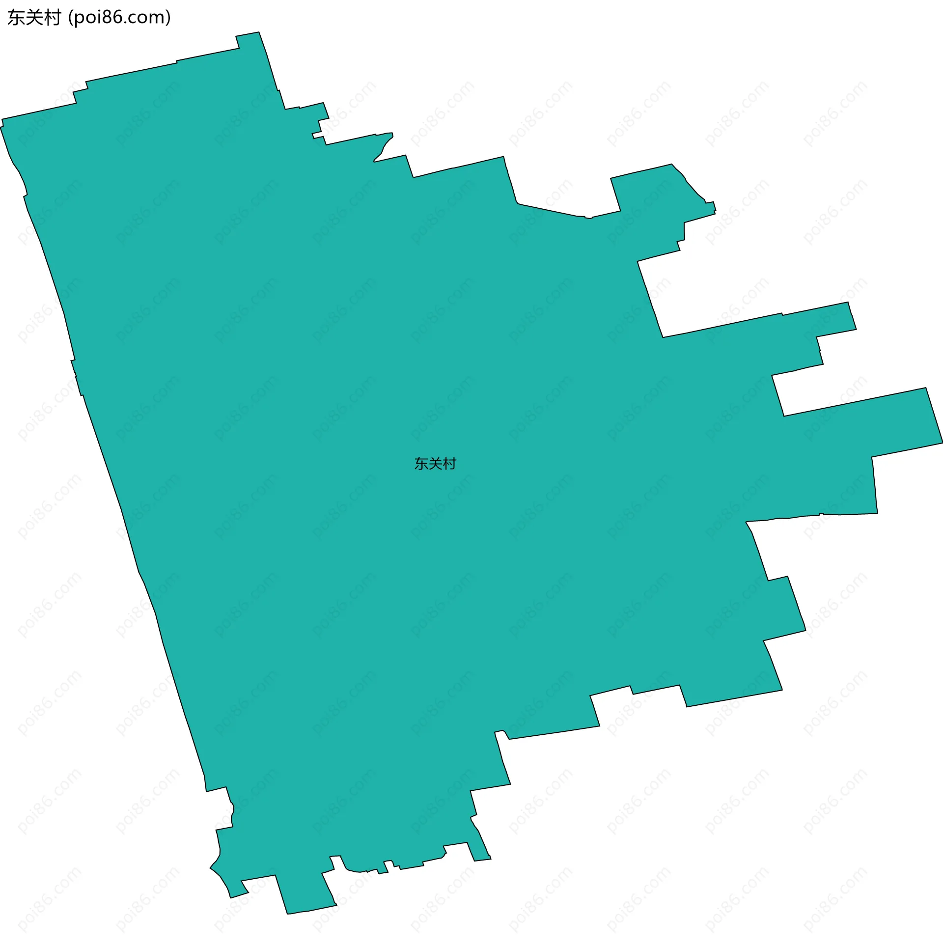 东关村边界地图