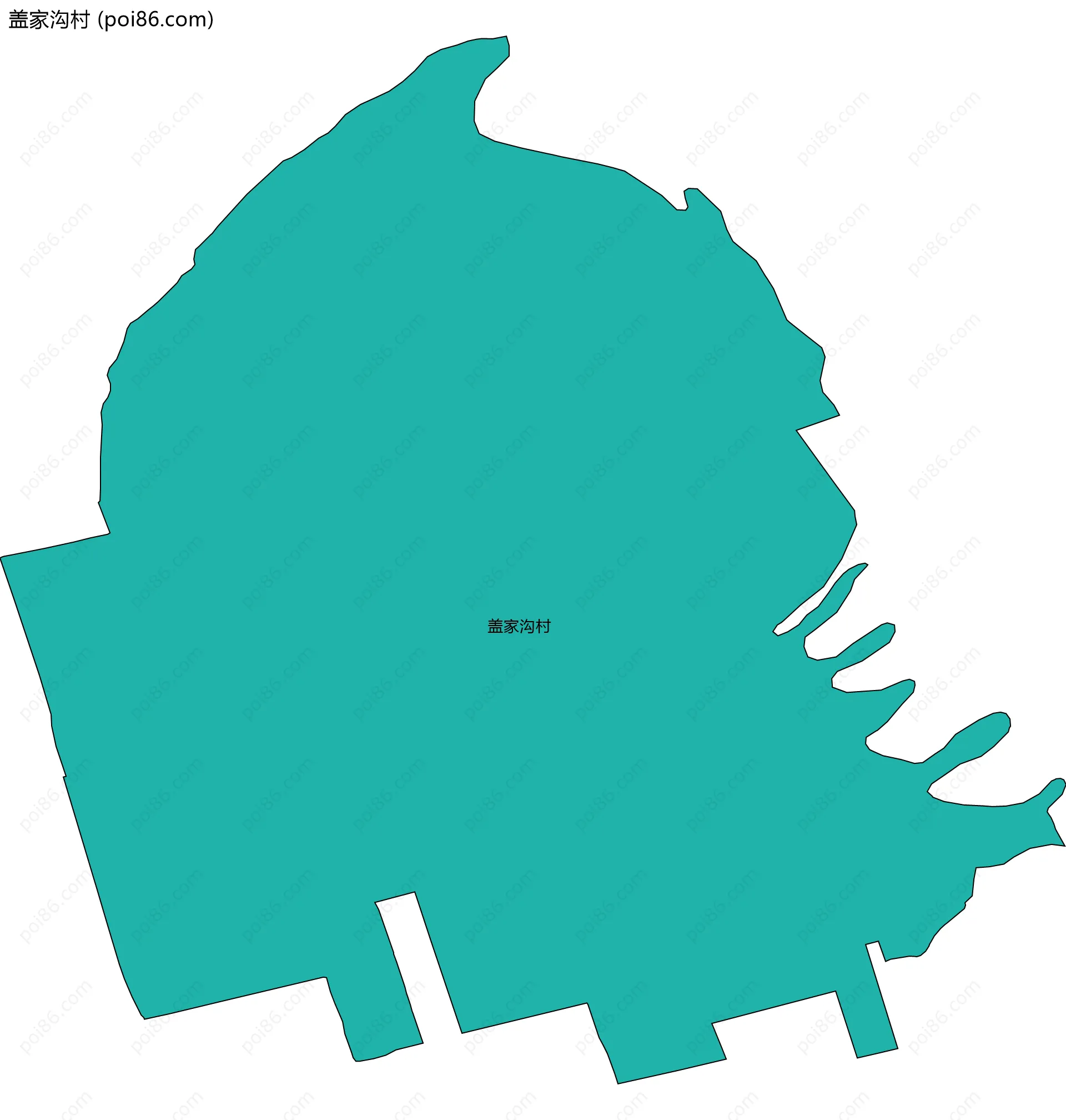 盖家沟村边界地图