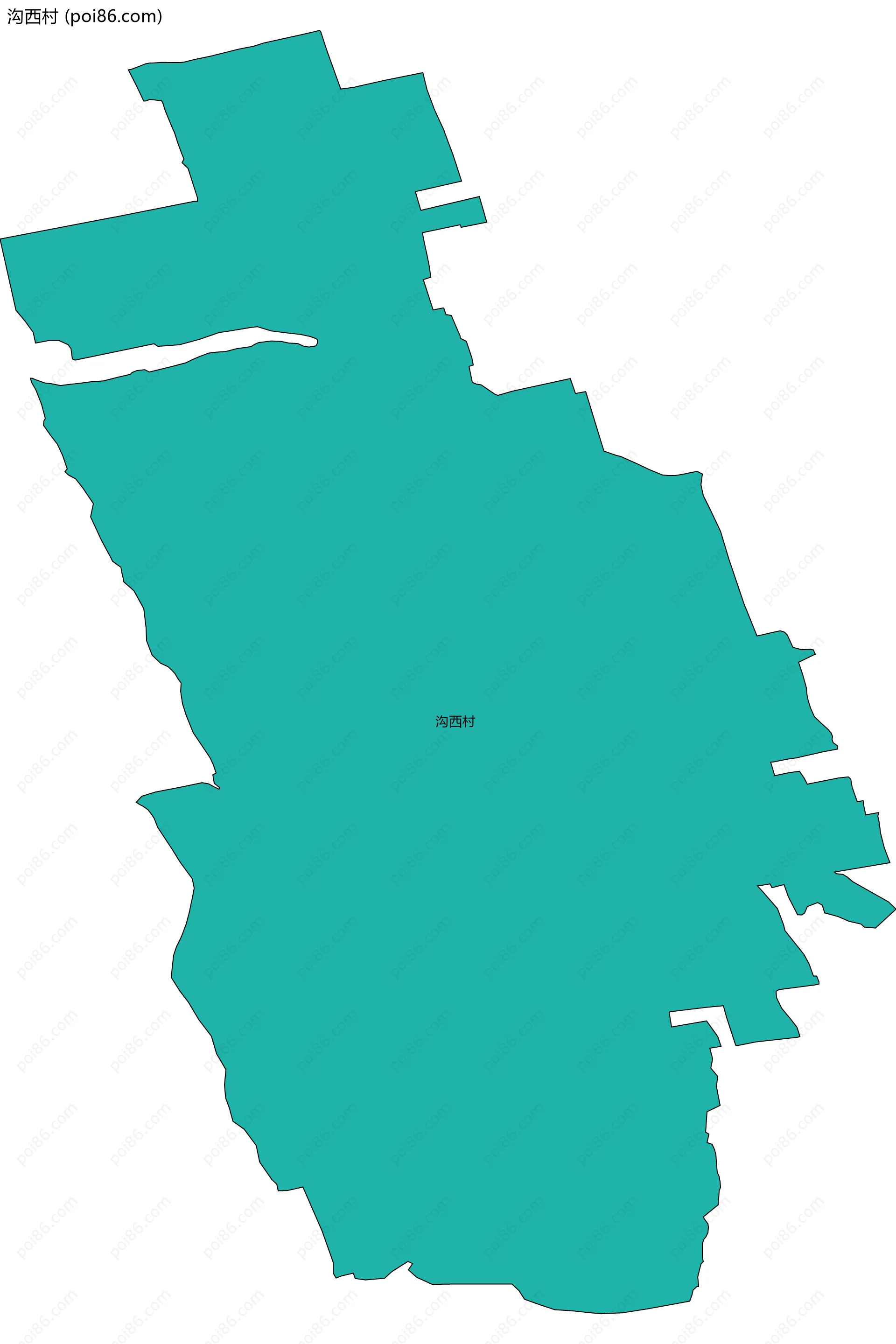 沟西村边界地图