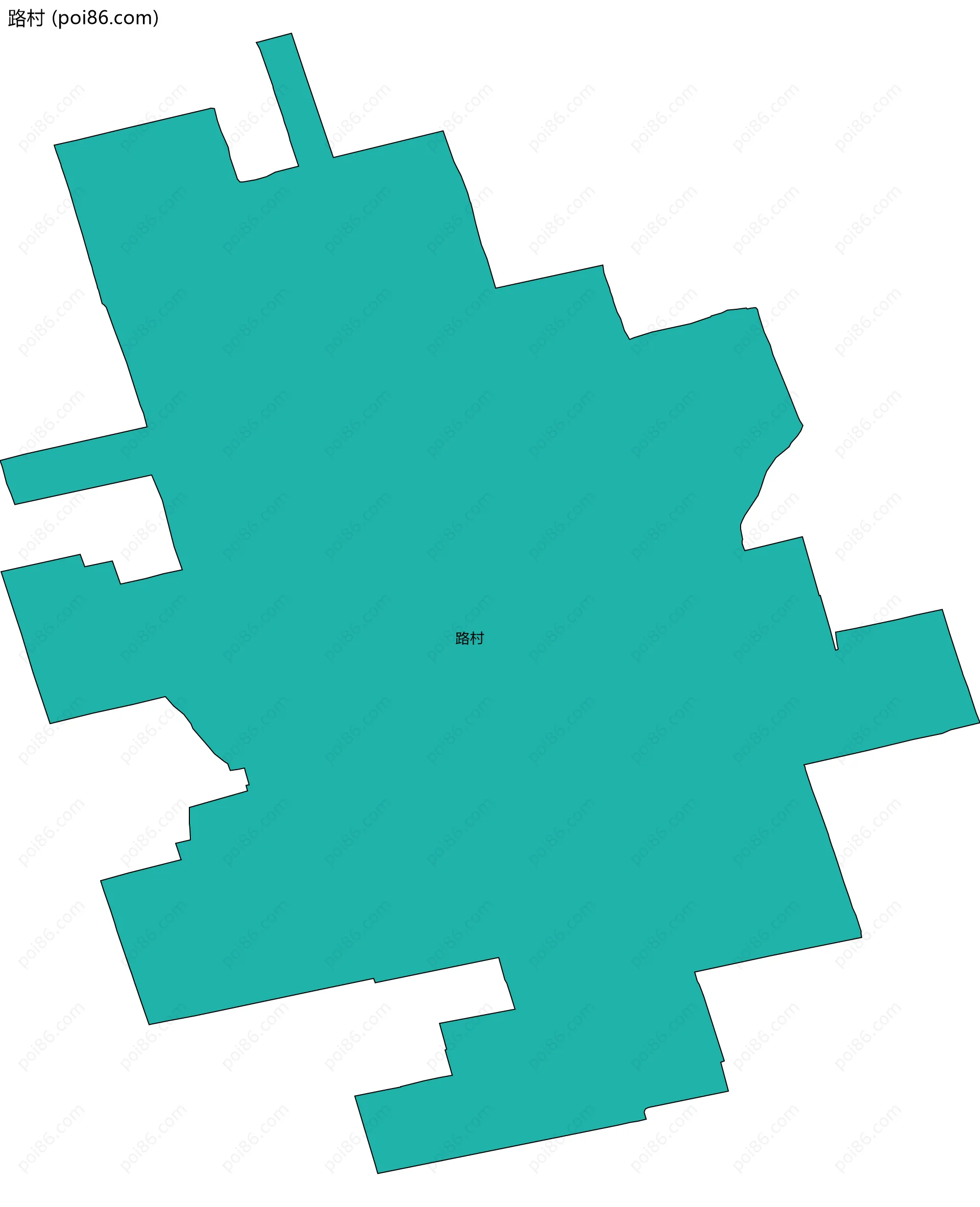 路村边界地图