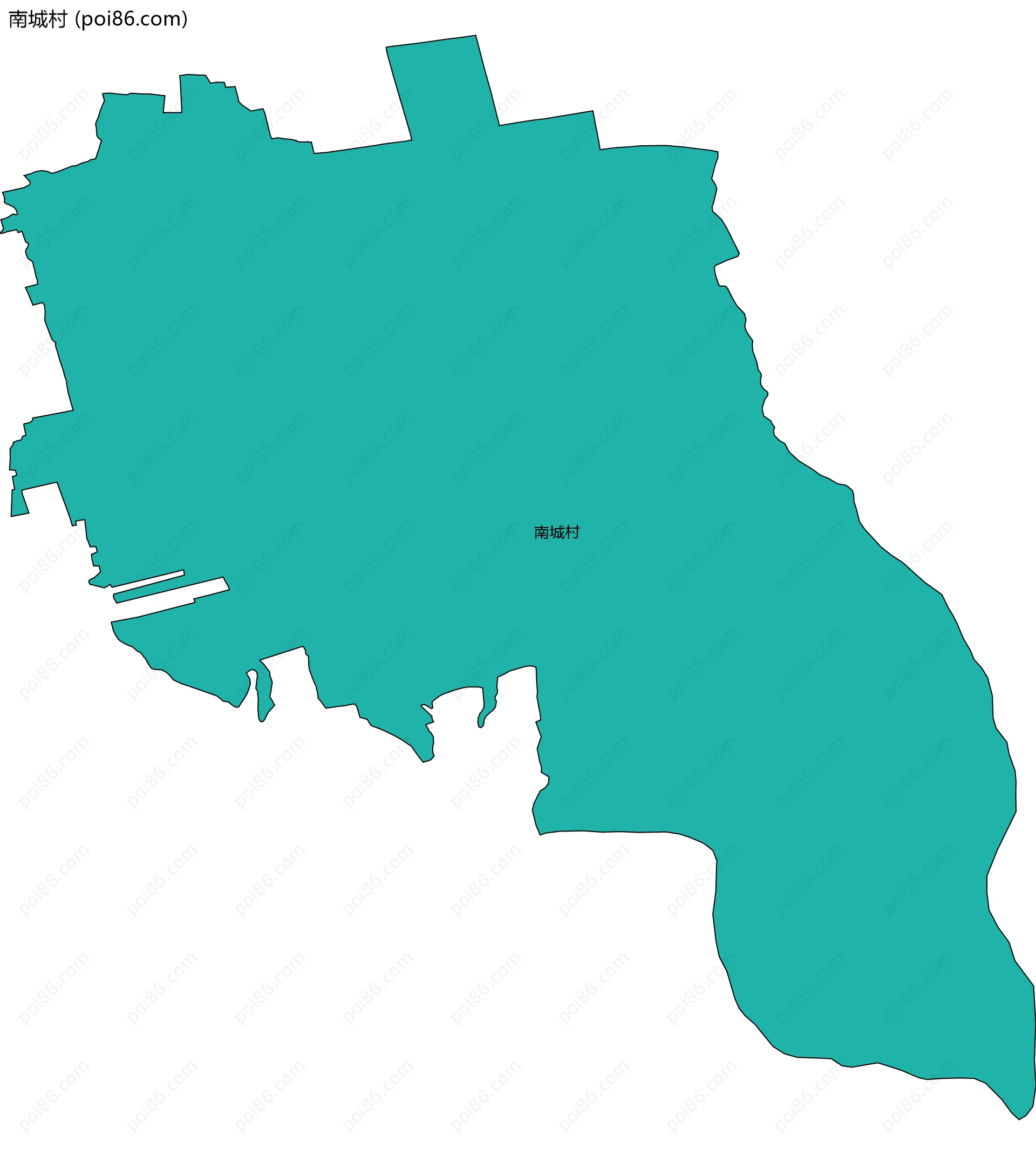 南城村边界地图