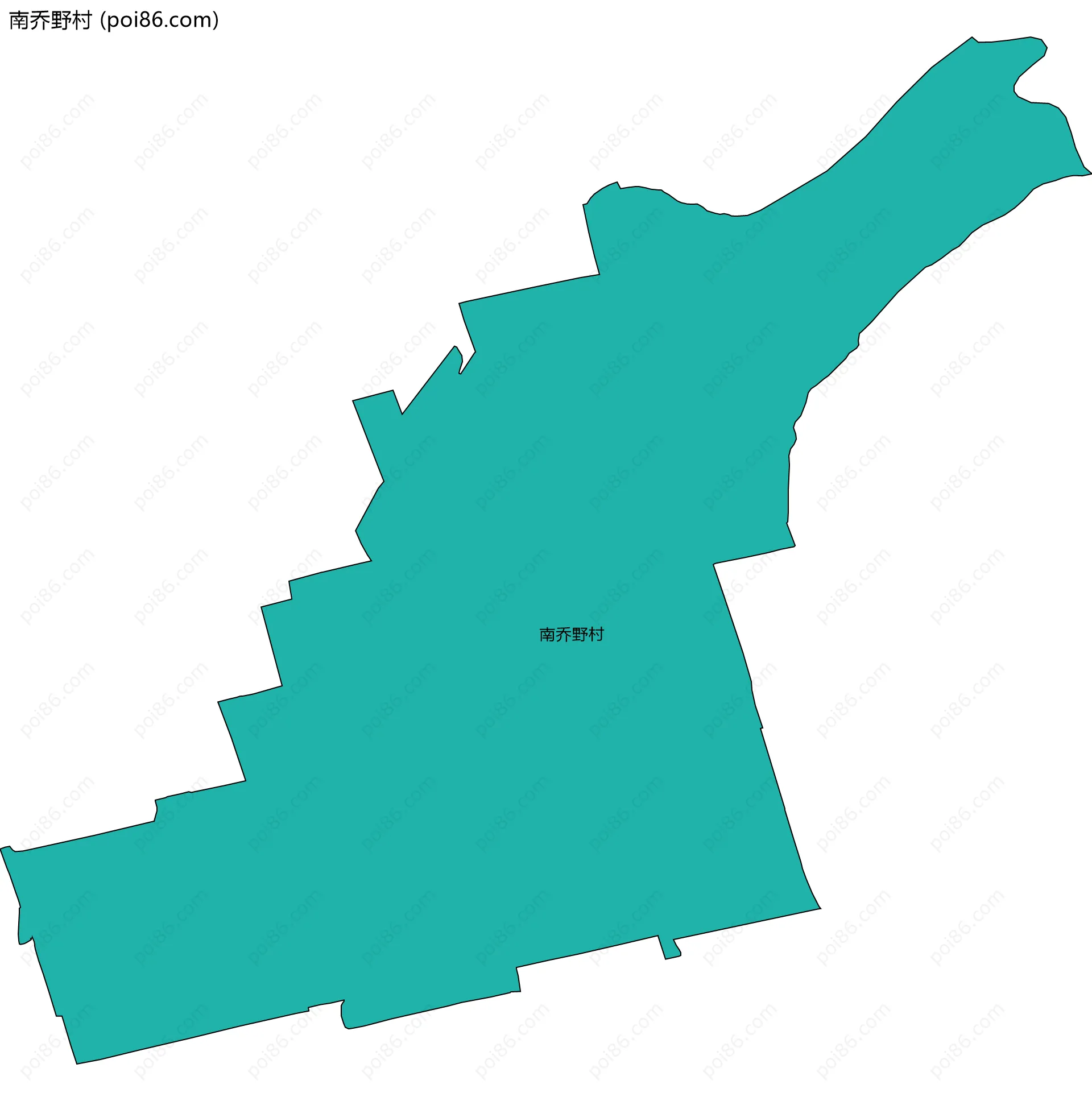 南乔野村边界地图