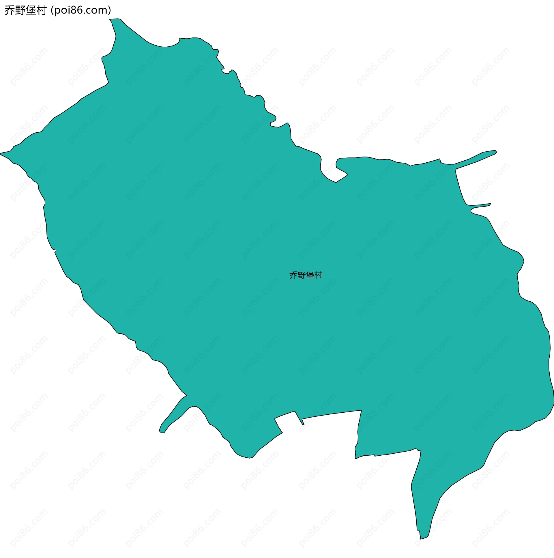 乔野堡村边界地图