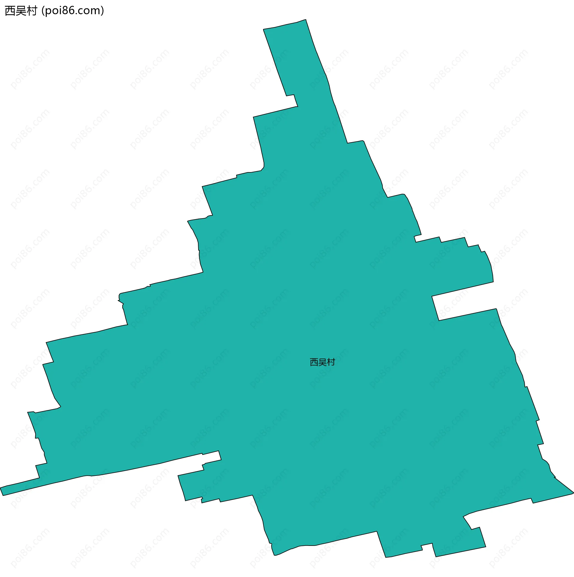 西吴村边界地图