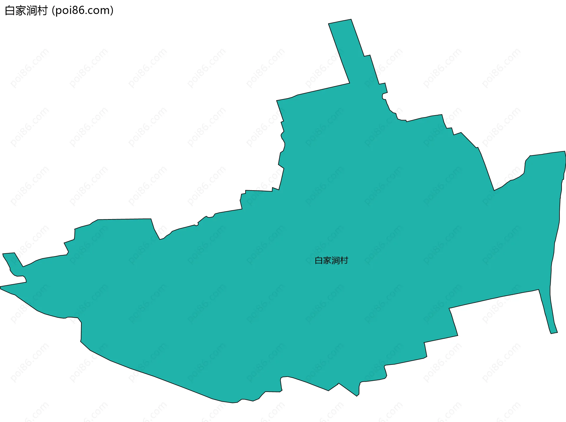 白家涧村边界地图
