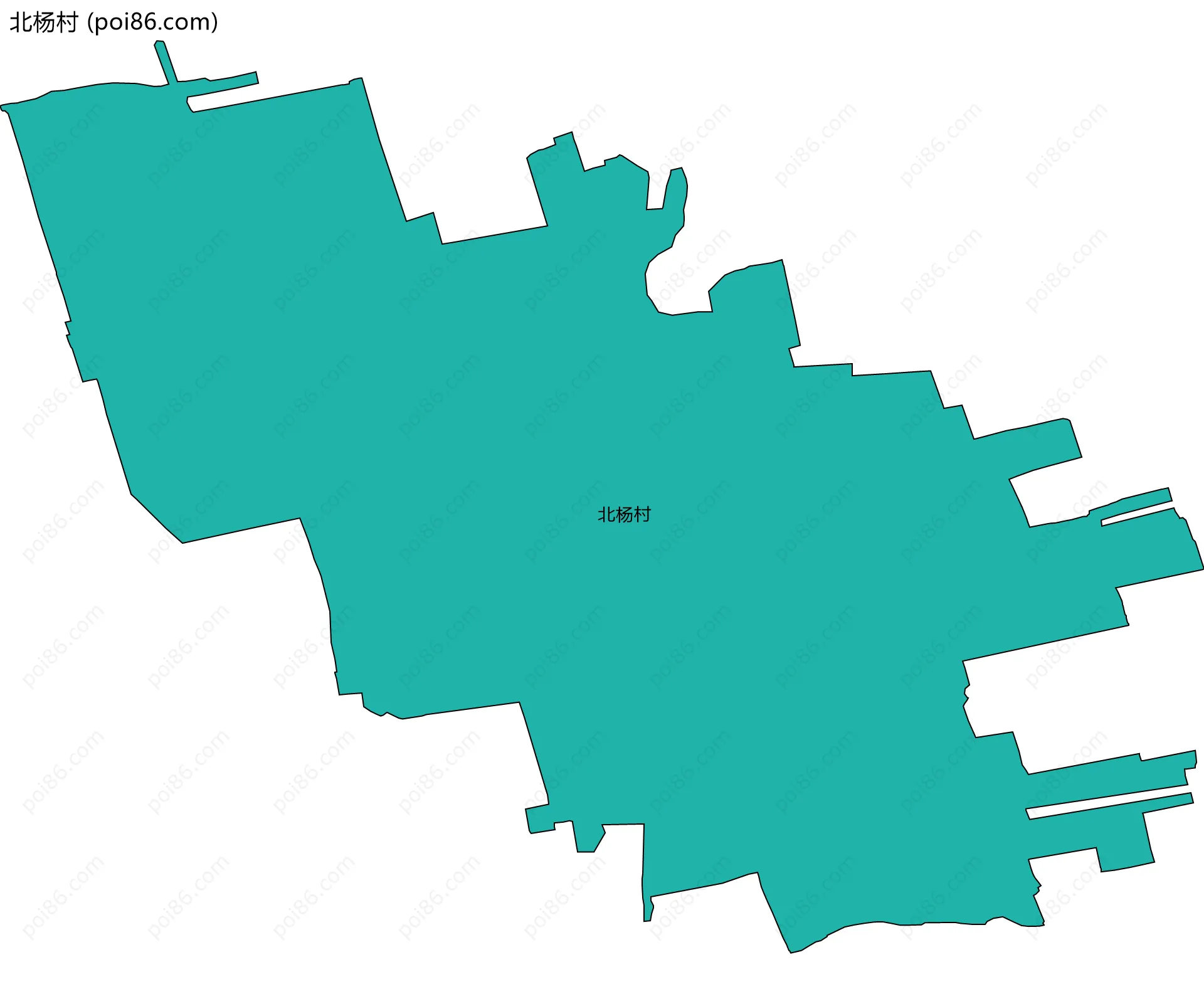 北杨村边界地图