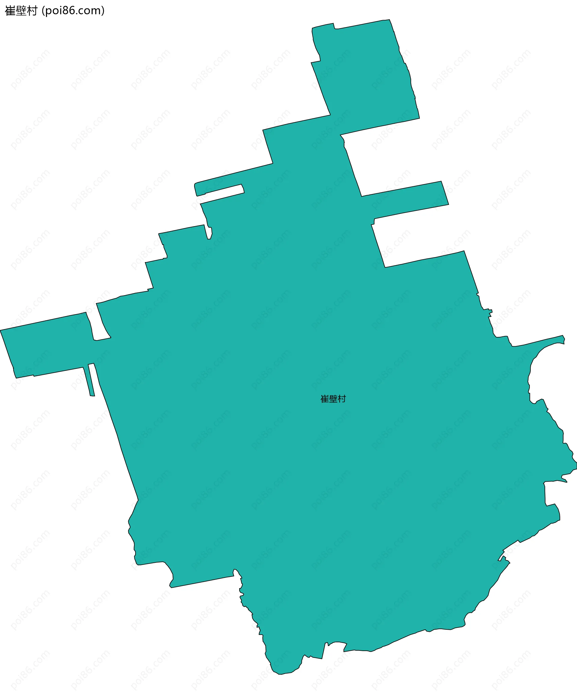 崔壁村边界地图
