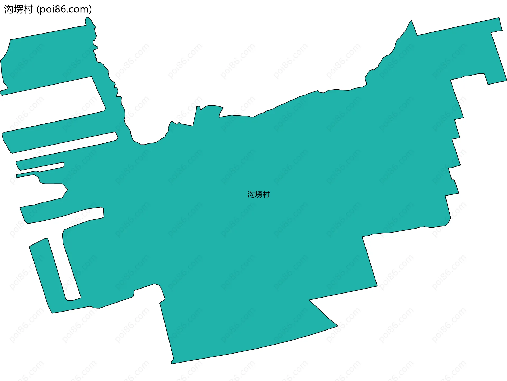 沟塄村边界地图
