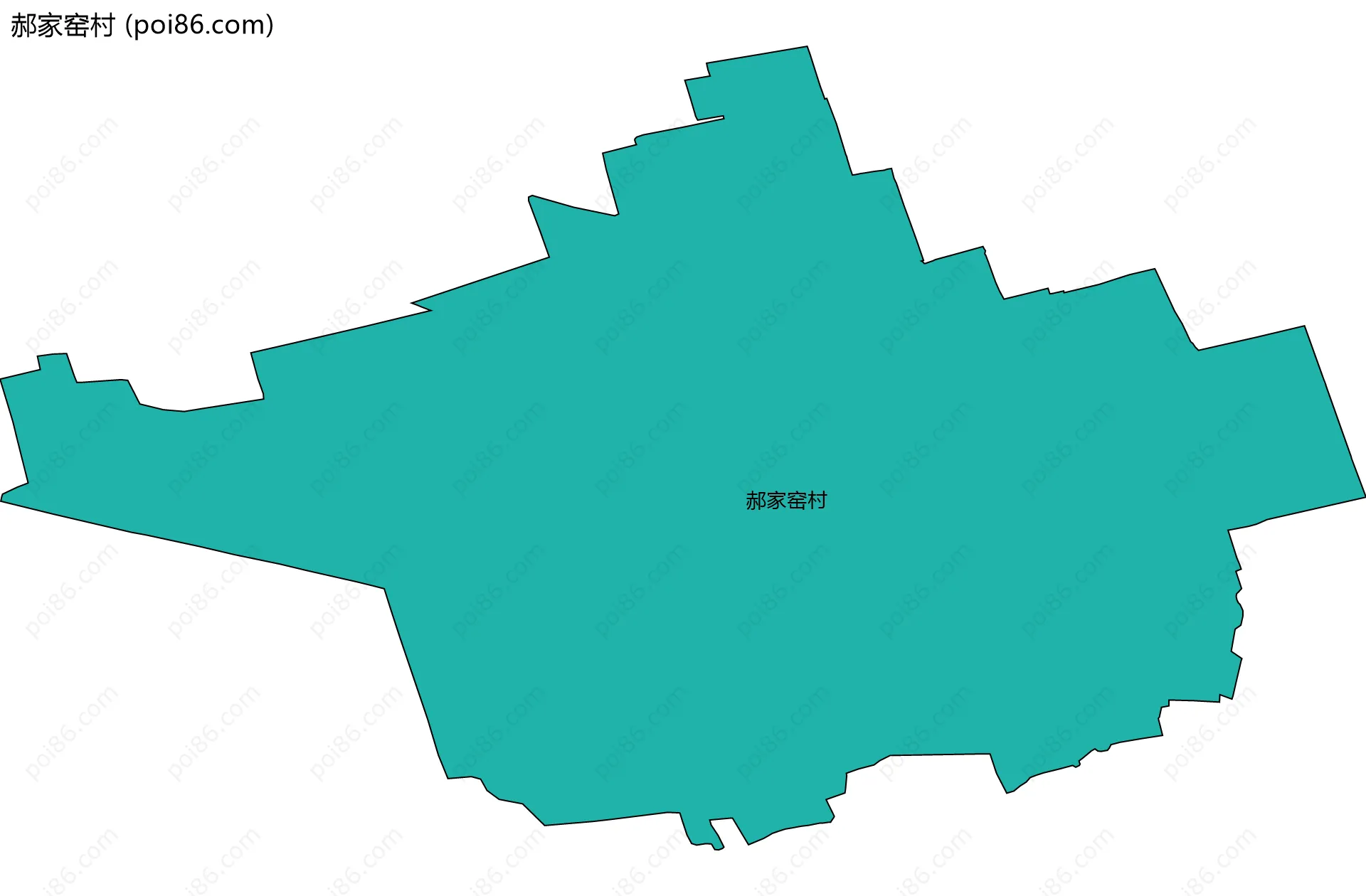 郝家窑村边界地图