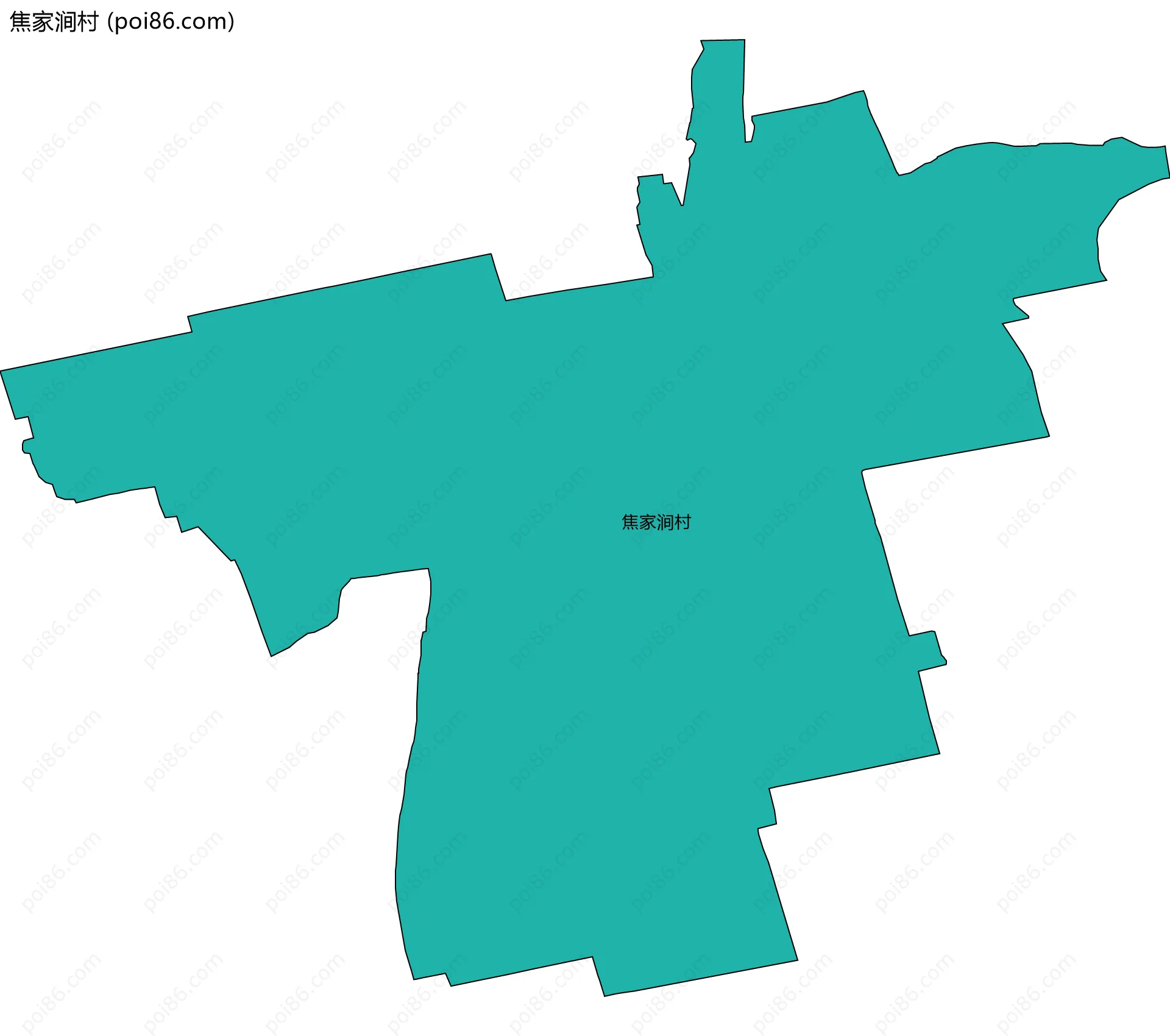 焦家涧村边界地图