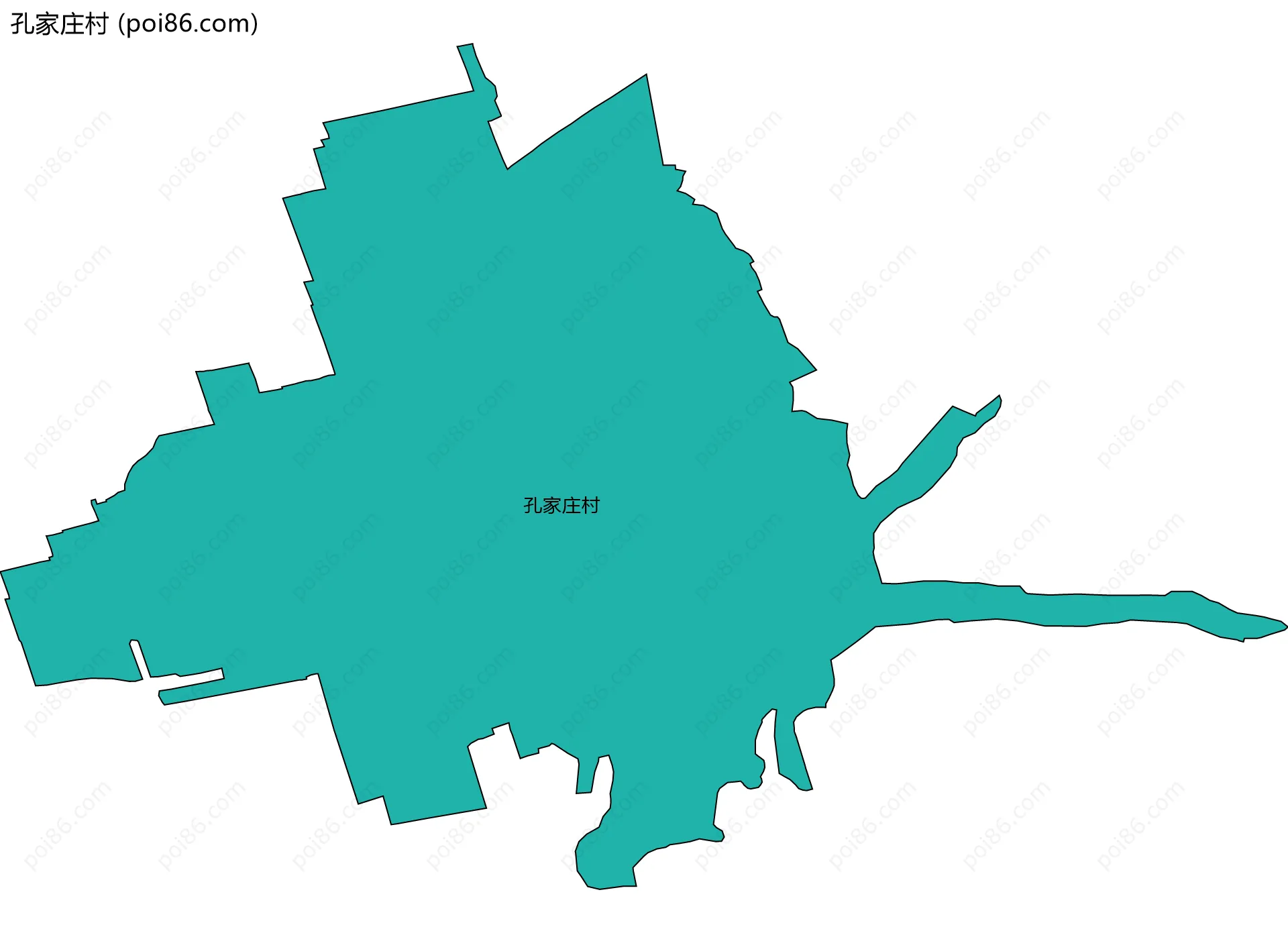 孔家庄村边界地图